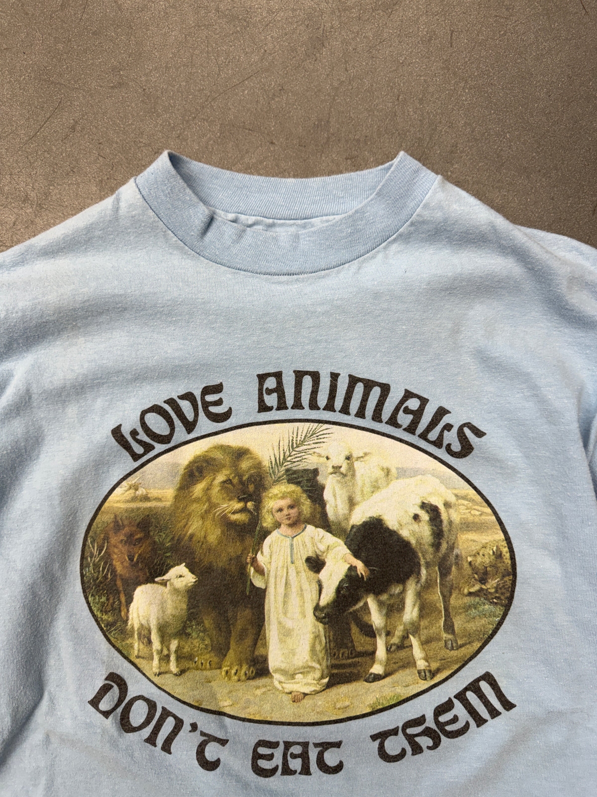 80'S LOVE ANIMALS DON'T EAT THEM LONGSLEEVE TEE (HANES TAG)