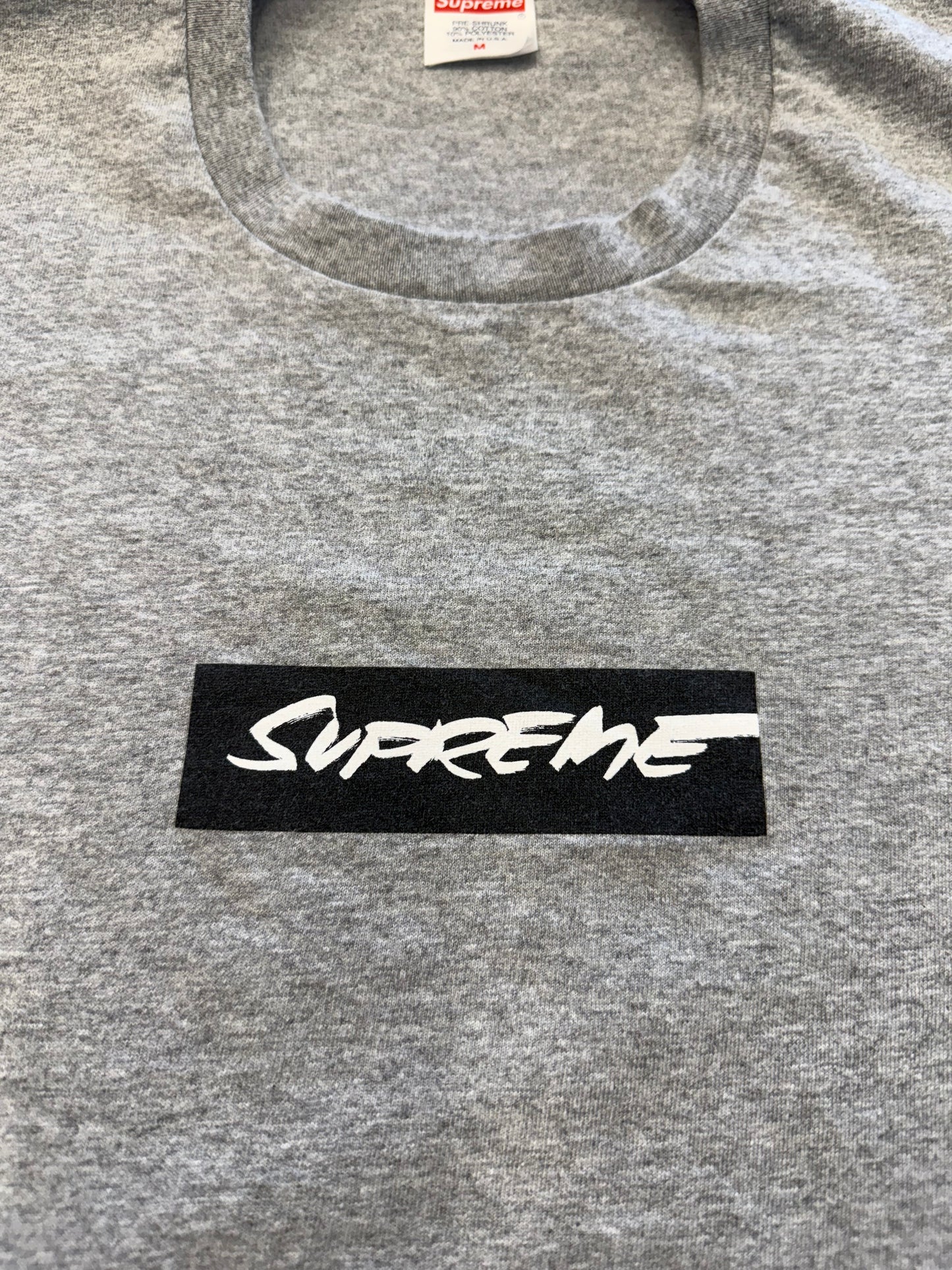 SS24 SUPREME FUTURA BOX LOGO TEE GREY MEDIUM USED