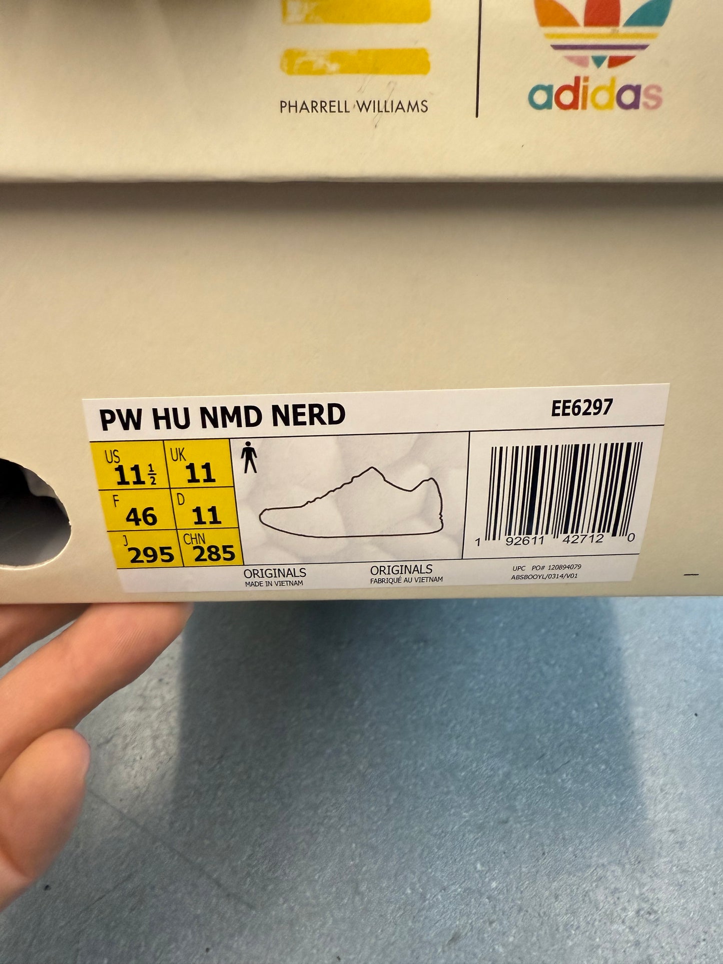 SIZE 11.5 ADIDAS NMD HU PHARRELL NERD GREEN YELLOW (BRAND NEW WITH BOX)