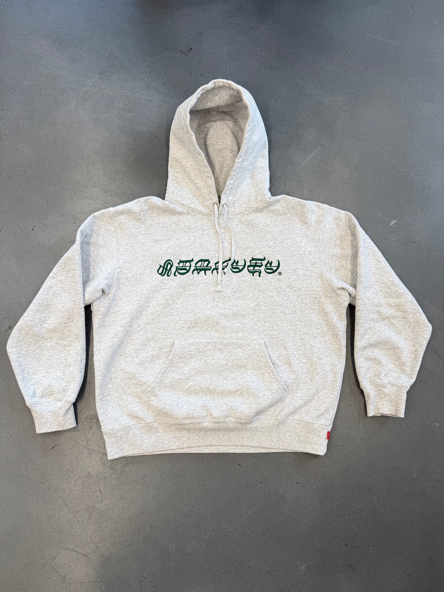 SS25 SUPREME BLACKLETTER HOODED SWEATSHIRT - ASH GREY