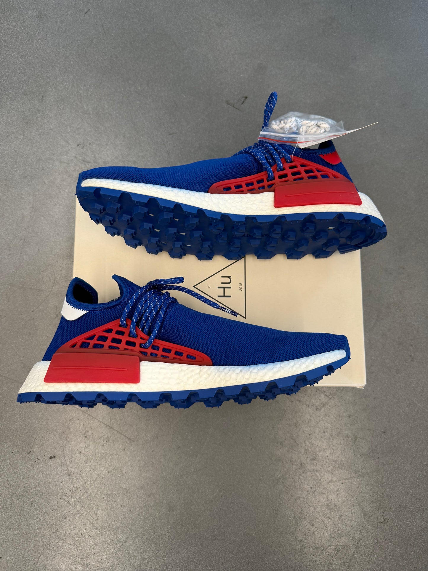 SIZE 11 ADIDAS NMD HU PHARRELL NERD BLUE  (BRAND NEW WITH BOX)