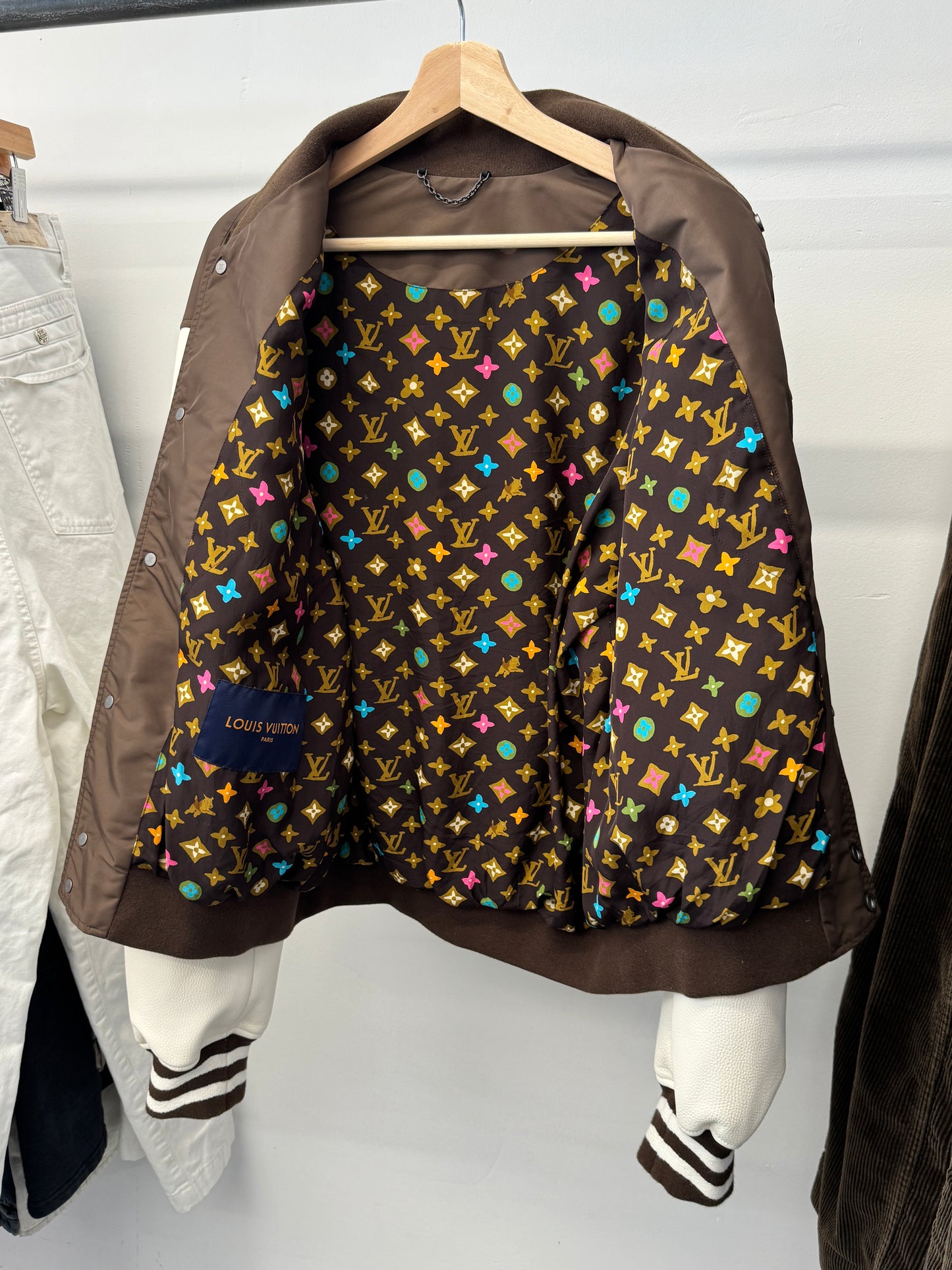 SS24 LOUIS VUITTON BY TYLER THE CREATOR EMBROIDERED VARSITY JACKET