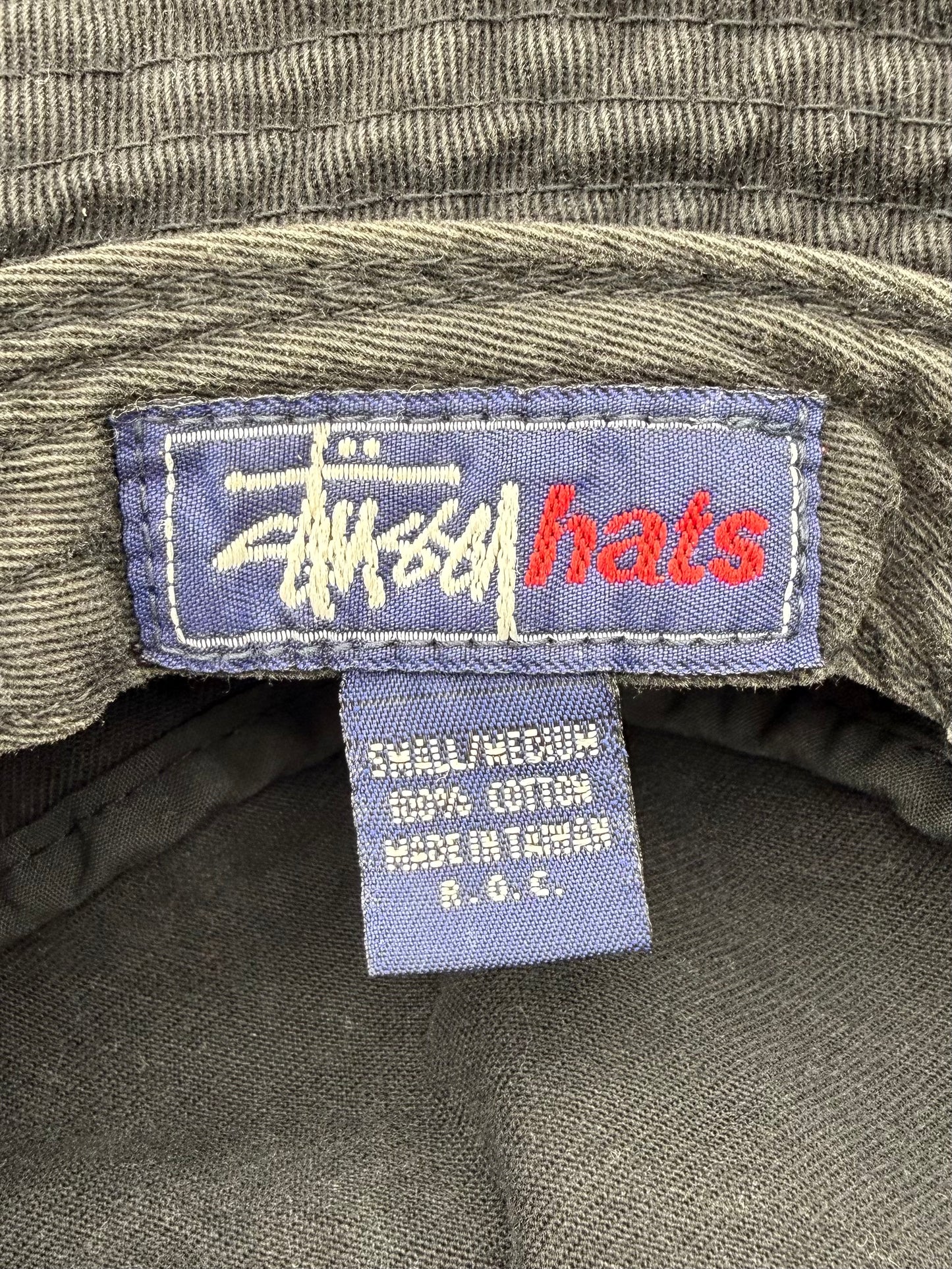 90'S STUSSY BUCKET HAT (NAVY STUSSY HATS TAG)