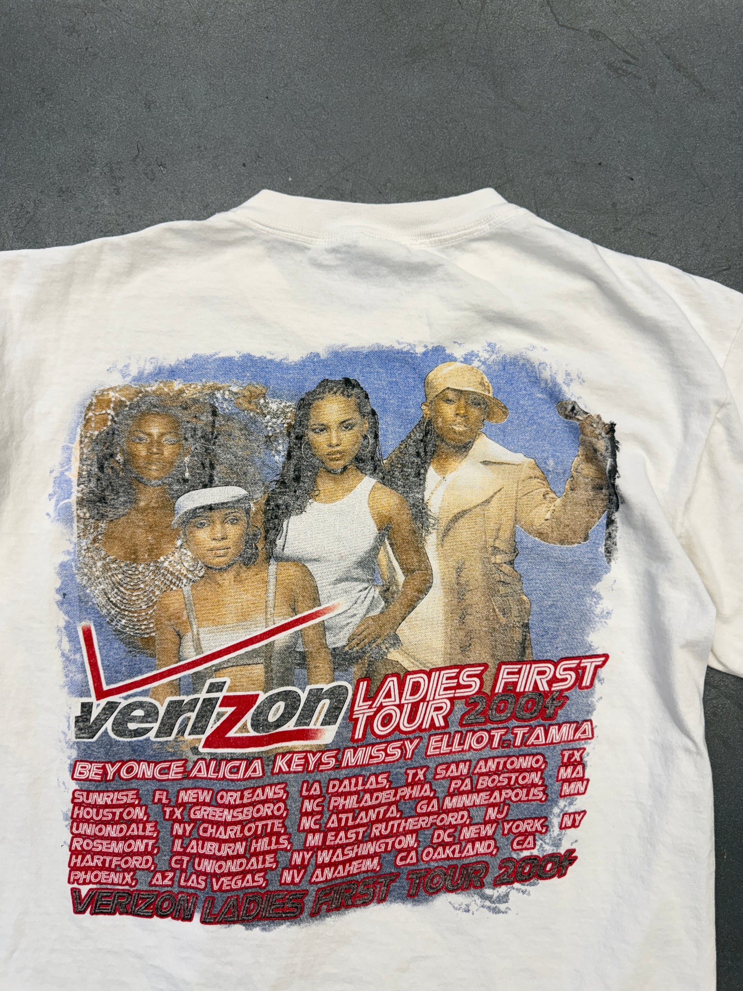 2004 VERIZON LADIES FIRST TOUR BEYONCE ALICIA KEYS MISSY ELLIOT (DELTA PRO WEIGHT TAG)