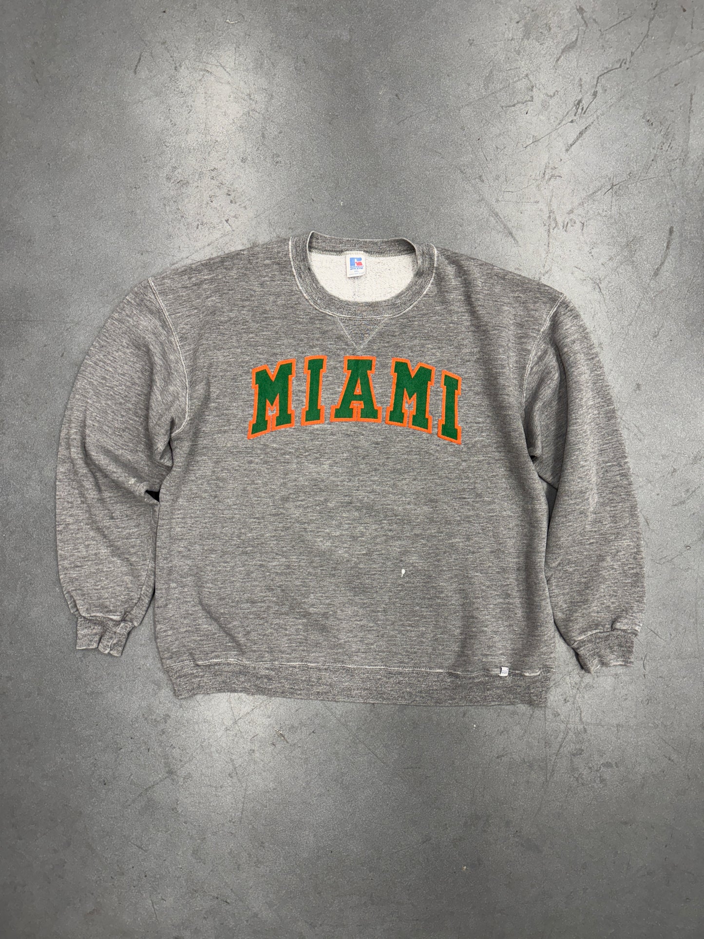 80'S UNIVERSITY OF MIAMI "MIAMI" CREWNECK (RUSSELL TAG)