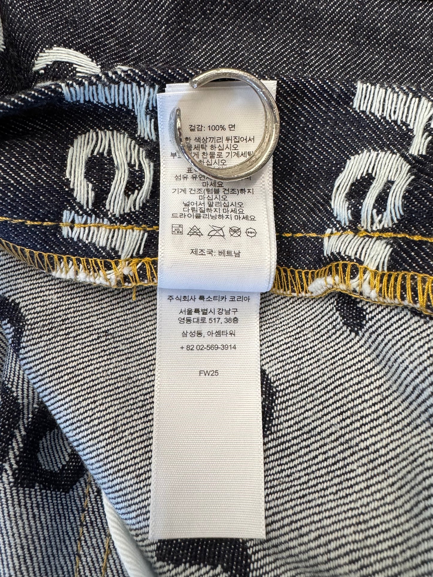 FW25 SUPREME JACQUARD LOGOS DOUBLE KNEE DENIM PAINTER JEAN - RIGID INDIGO