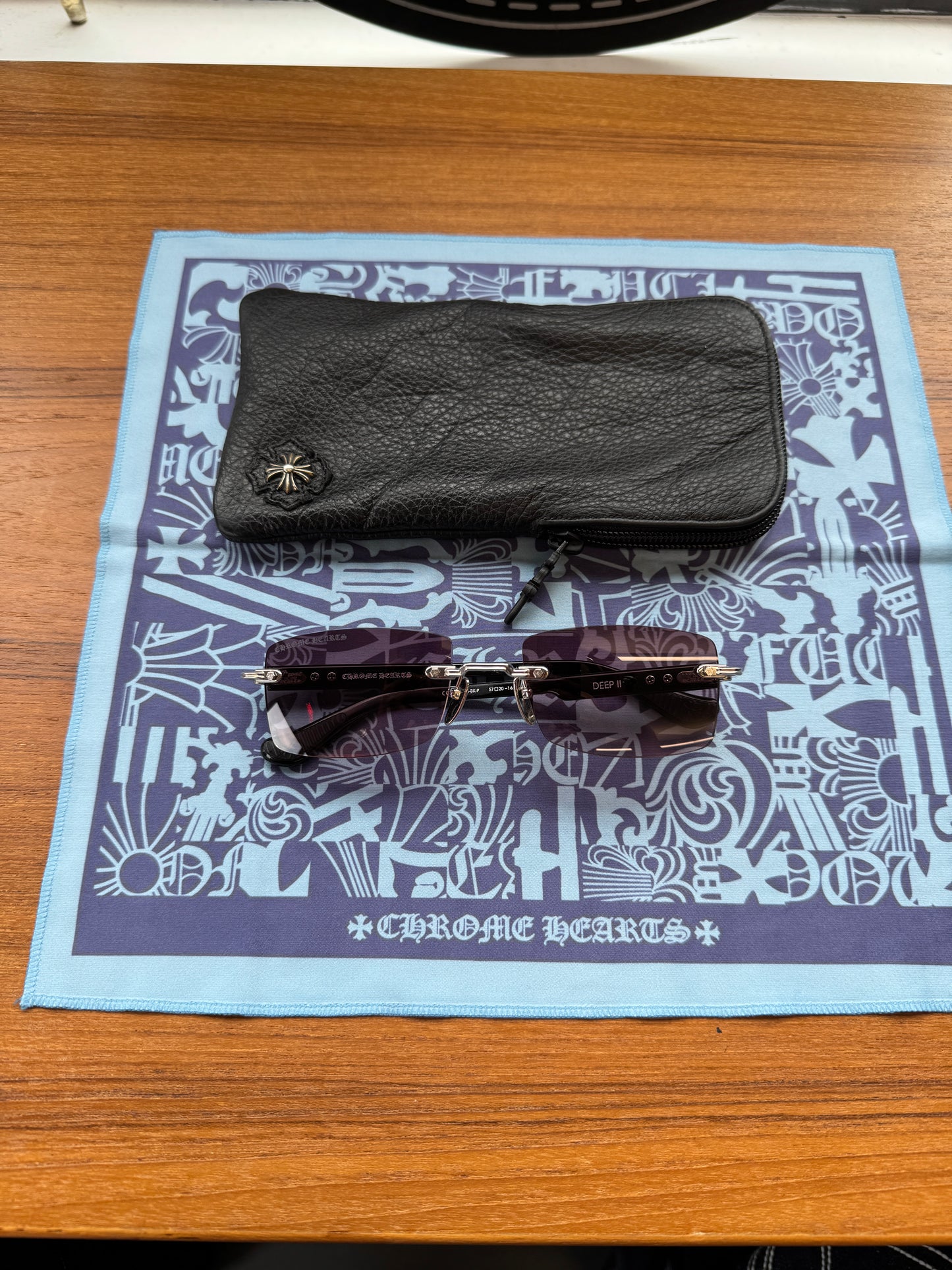 CHROME HEARTS DEEP II SUNGLASSES BLACK (WITH CASE)