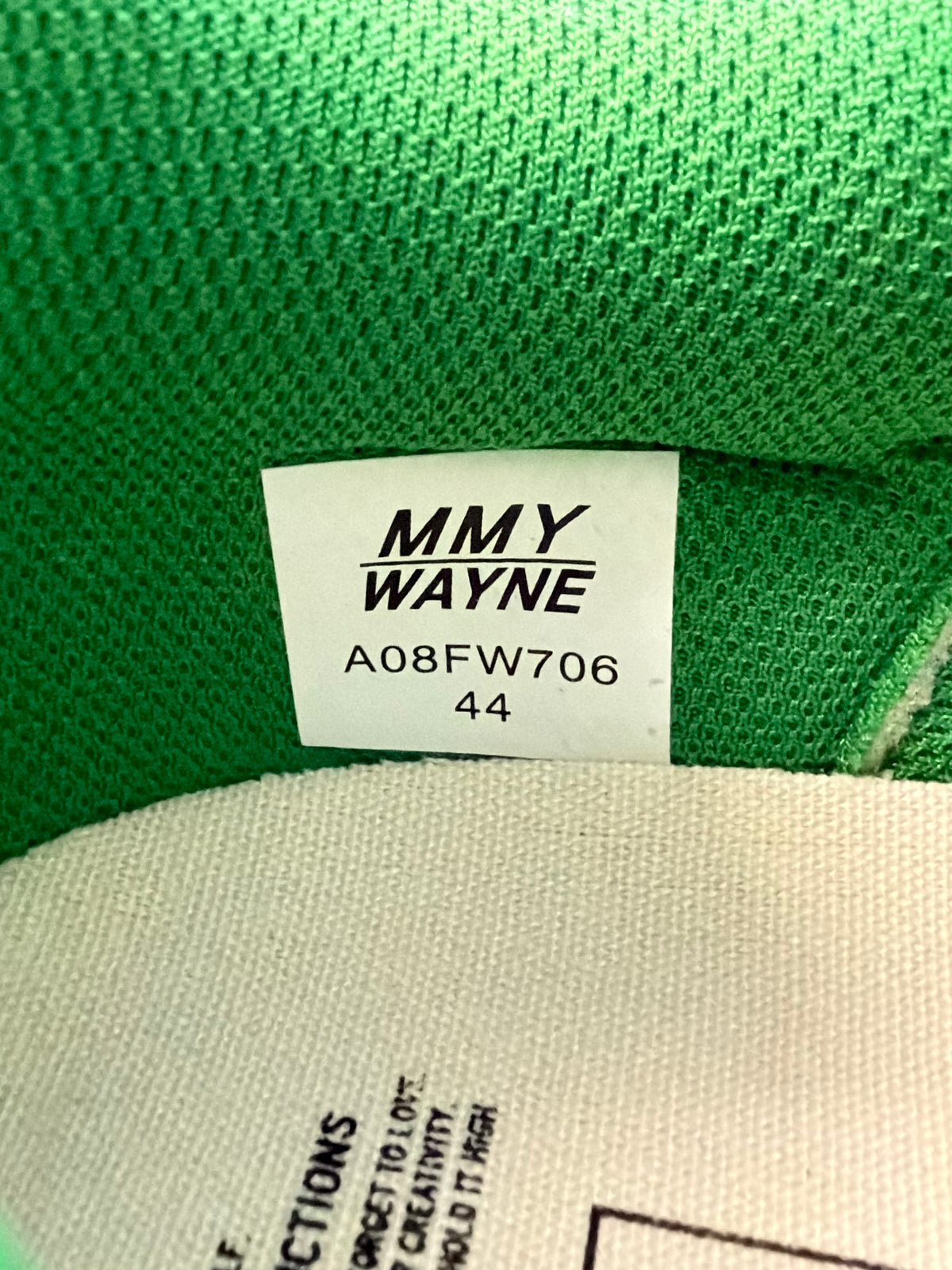MAISON MIHARA YASUHIRO WAYNE OG SOLE GREEN & WHITE LEATHER LOW-TOP SNEAKERS (EU 44)