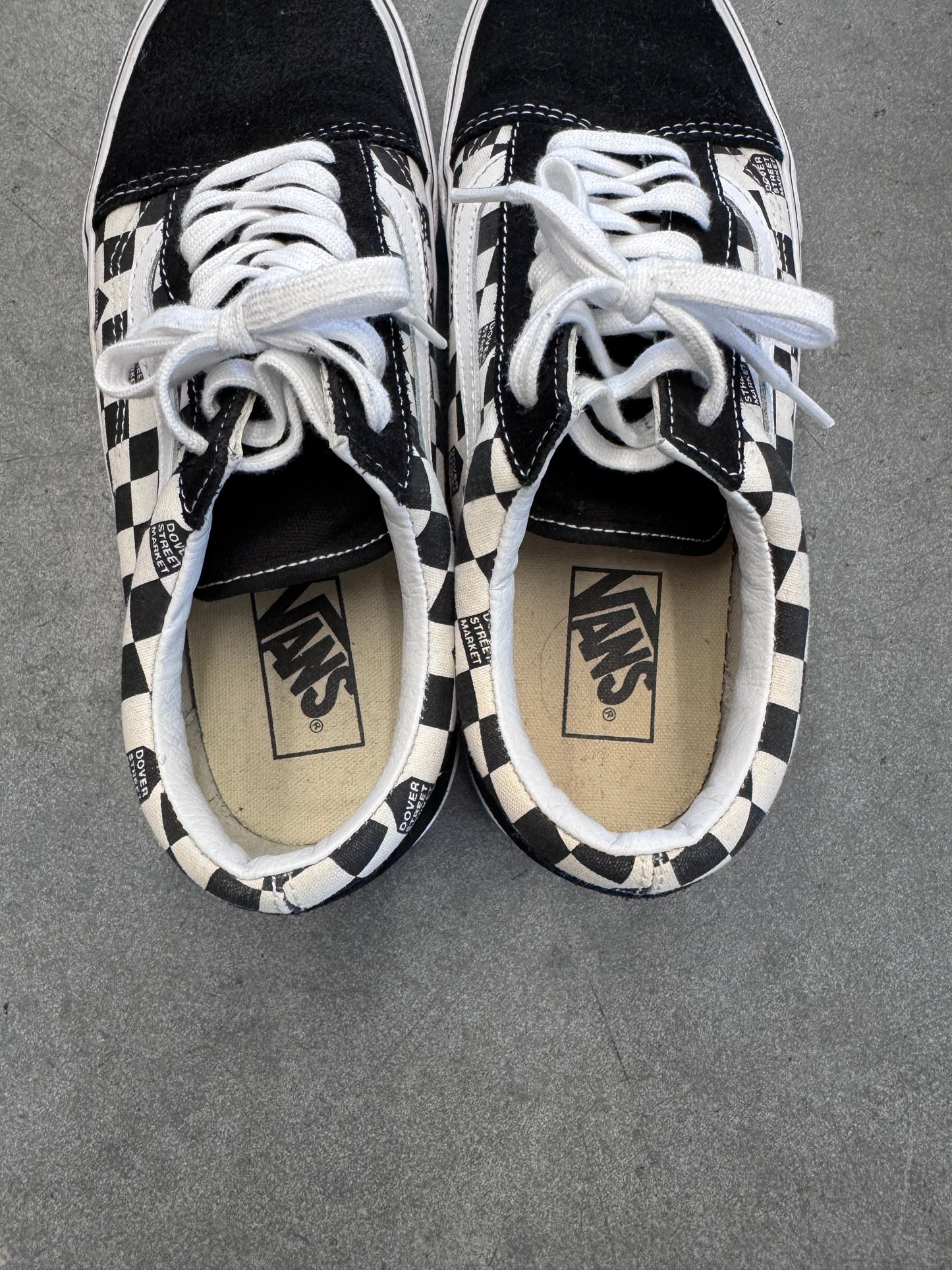 SIZE 8 VANS OLD SKOOL DSM CHECK DOVER STREET MARKET (PRE-OWNED NO NOX)