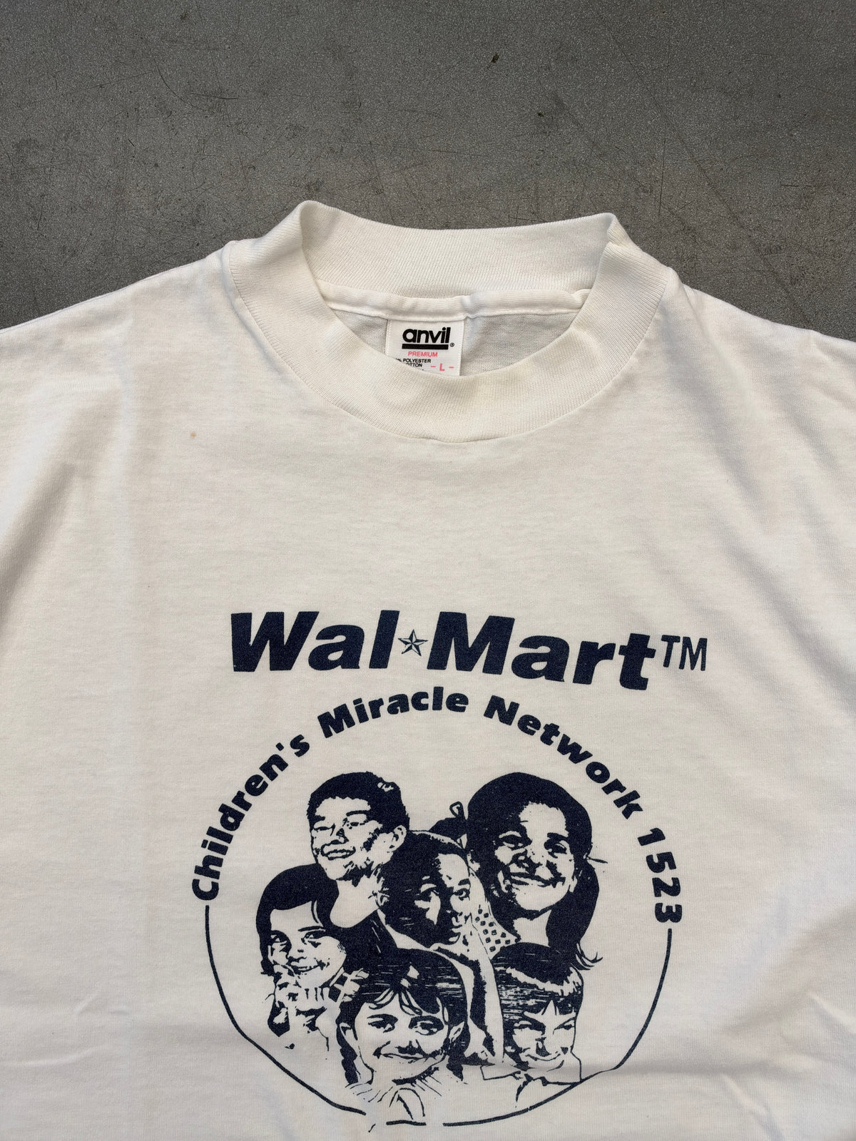 90S WALMART CHILDREN'S MIRACLE NETWORK TEE (ANVIL BLACK BAR TAG)