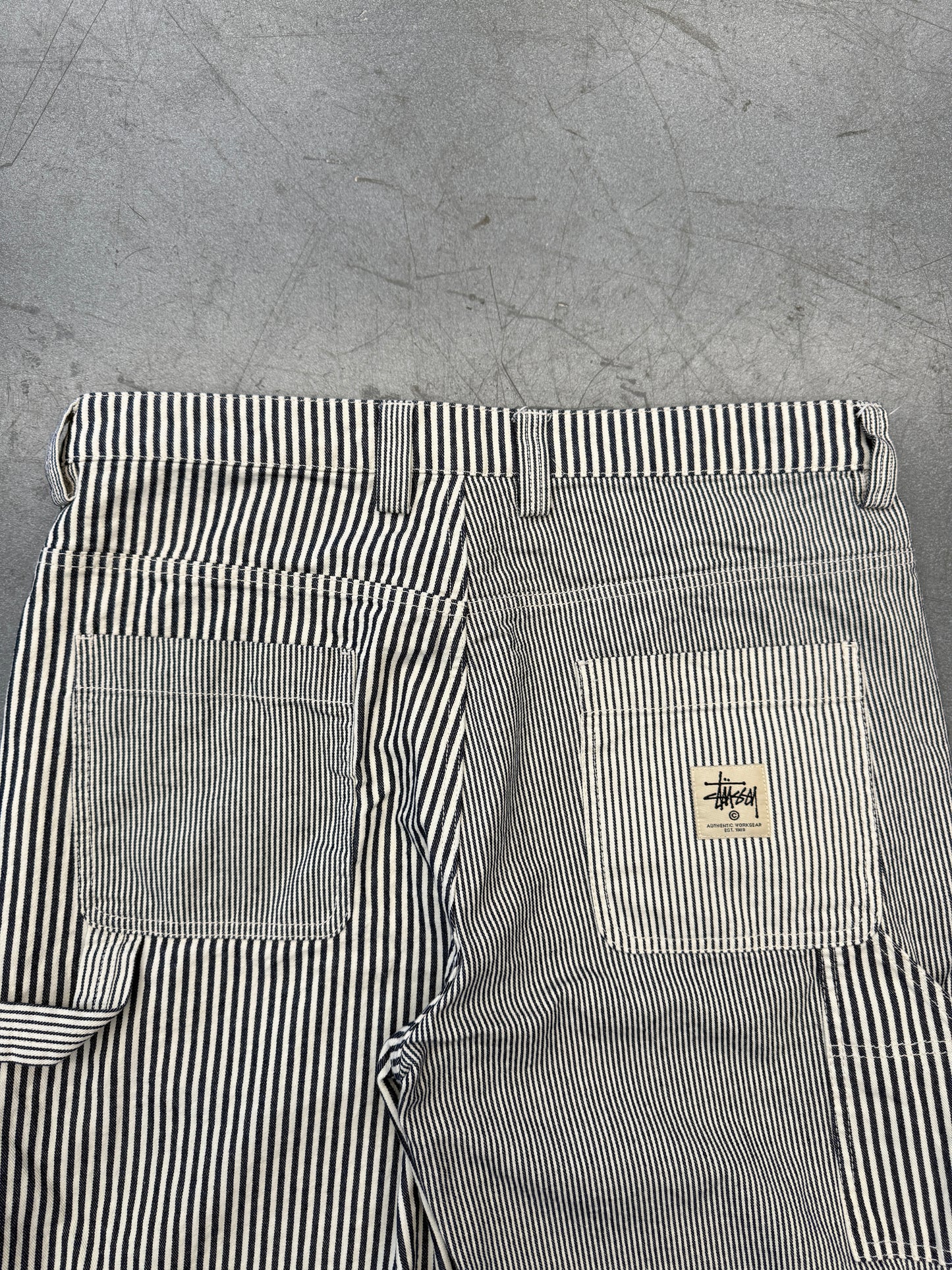 STUSSY HICKORY PINSTRIPE WORK PANTS