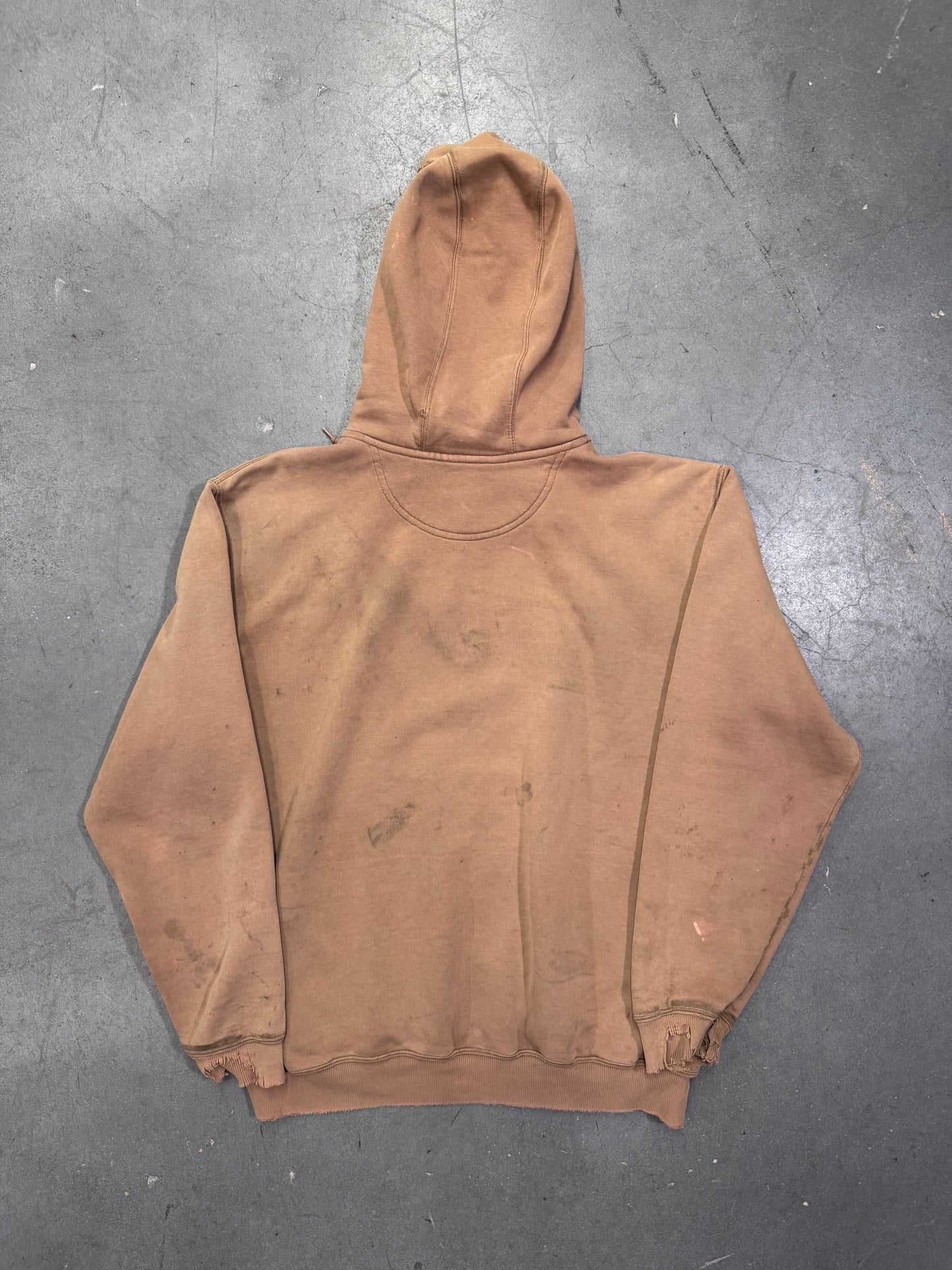 90'S CARHARTT QUARTER-ZIP HOODIE - TAN (L)
