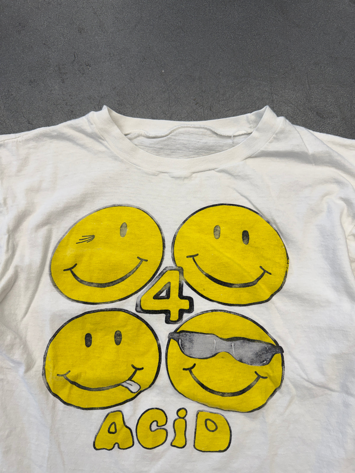 80'S SMILEY FACE 4 ACID TEE (PULLED TAG)