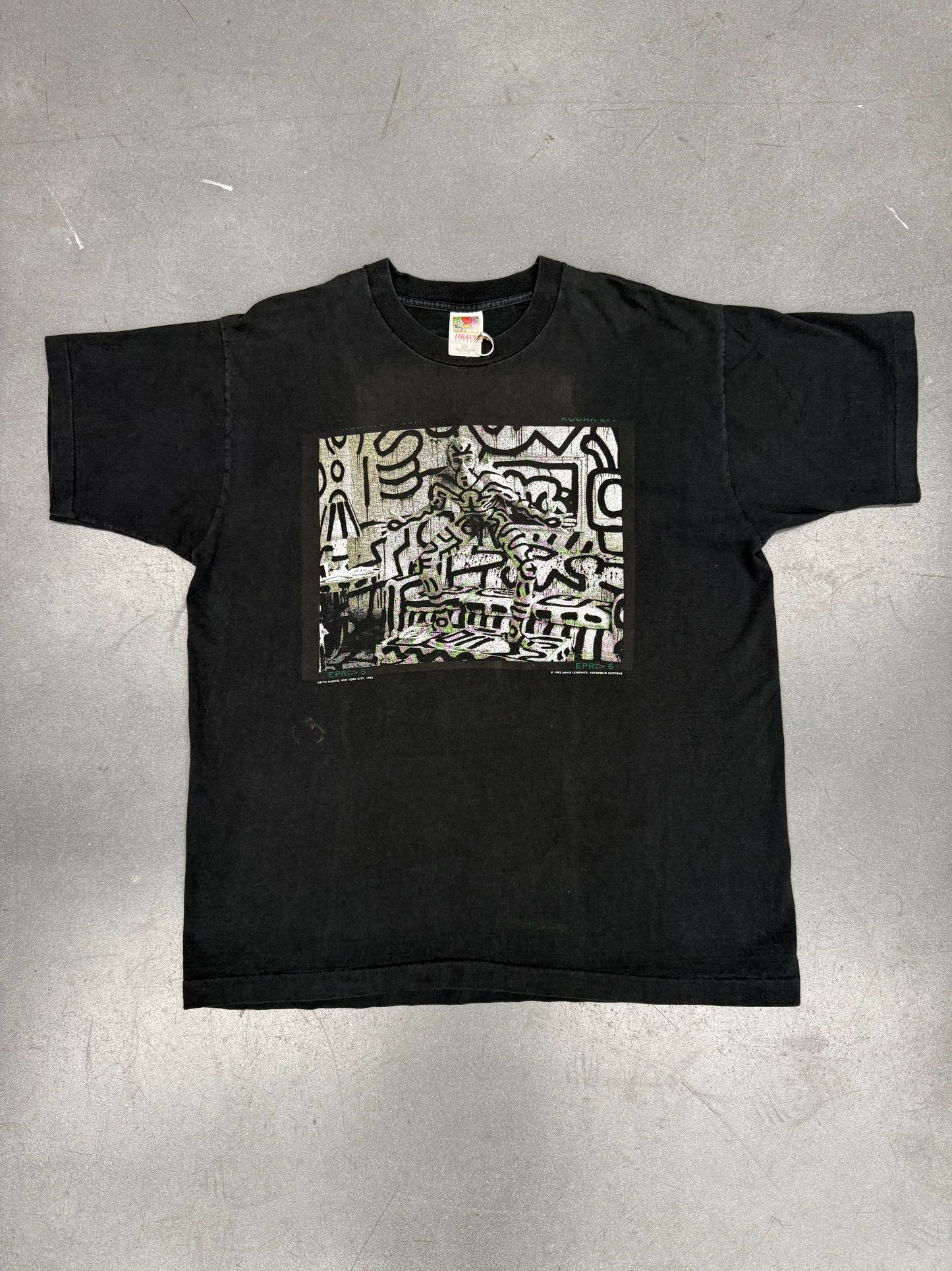 1992 KEITH HARING ANNIE LEIBOVITZ PHOTOGRAPHY FOTOFOLIO ARTWORKS TEE (FOTL HEAVY TAG)