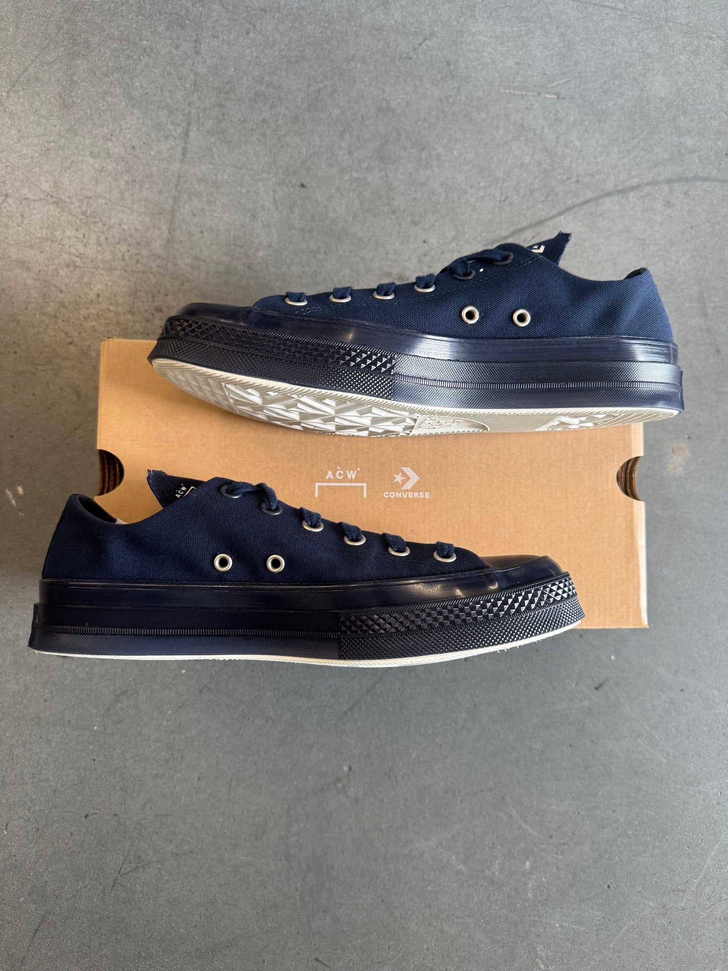 2023 SIZE 8 CONVERSE CHUCK TAYLOR ALL STAR 70 OX A-COLD-WALL NAVY (WITH BOX)