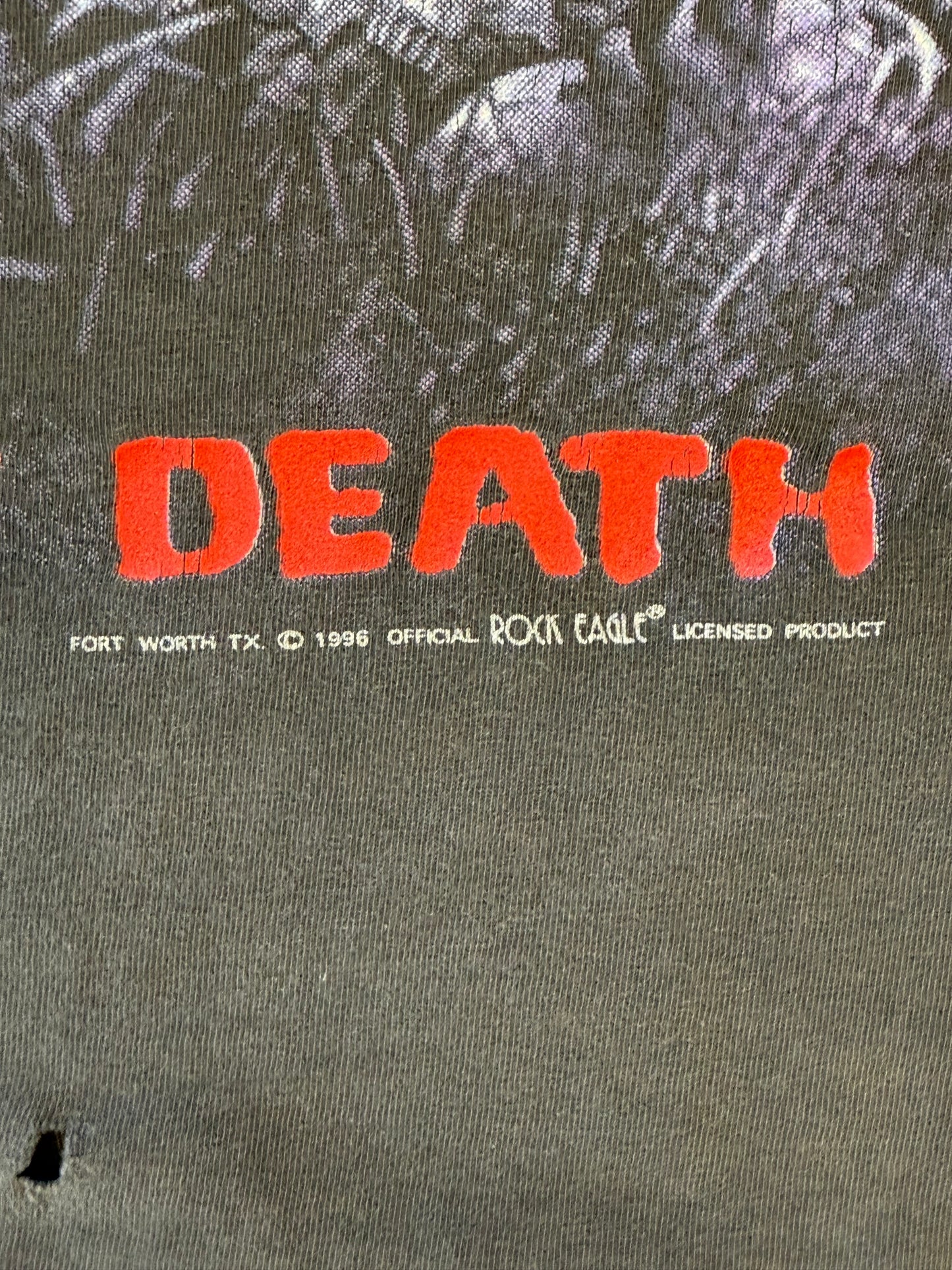 1996 OBITUARY CAUSE OF DEATH ROCK EAGLE TEE (FADED TAG)