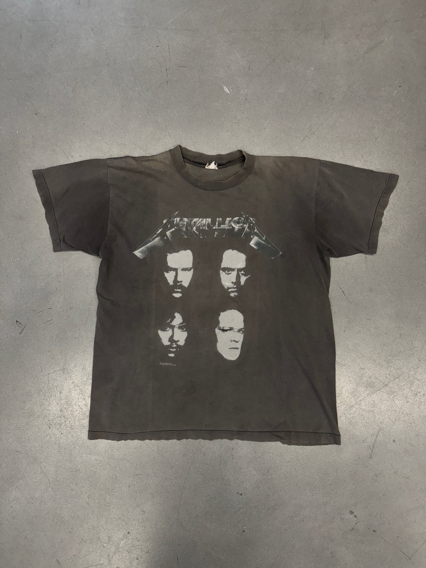 1991 METALLICA EUROPE BLACK TOUR TEE (FADED TAG)