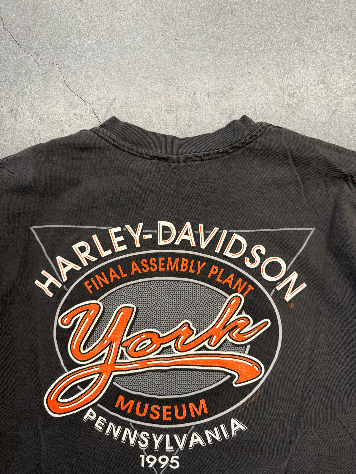 1995 HARLEY-DAVIDSON FINAL ASSEMBLY PLANT MUSEUM YORK PENNSYLVANIA TEE