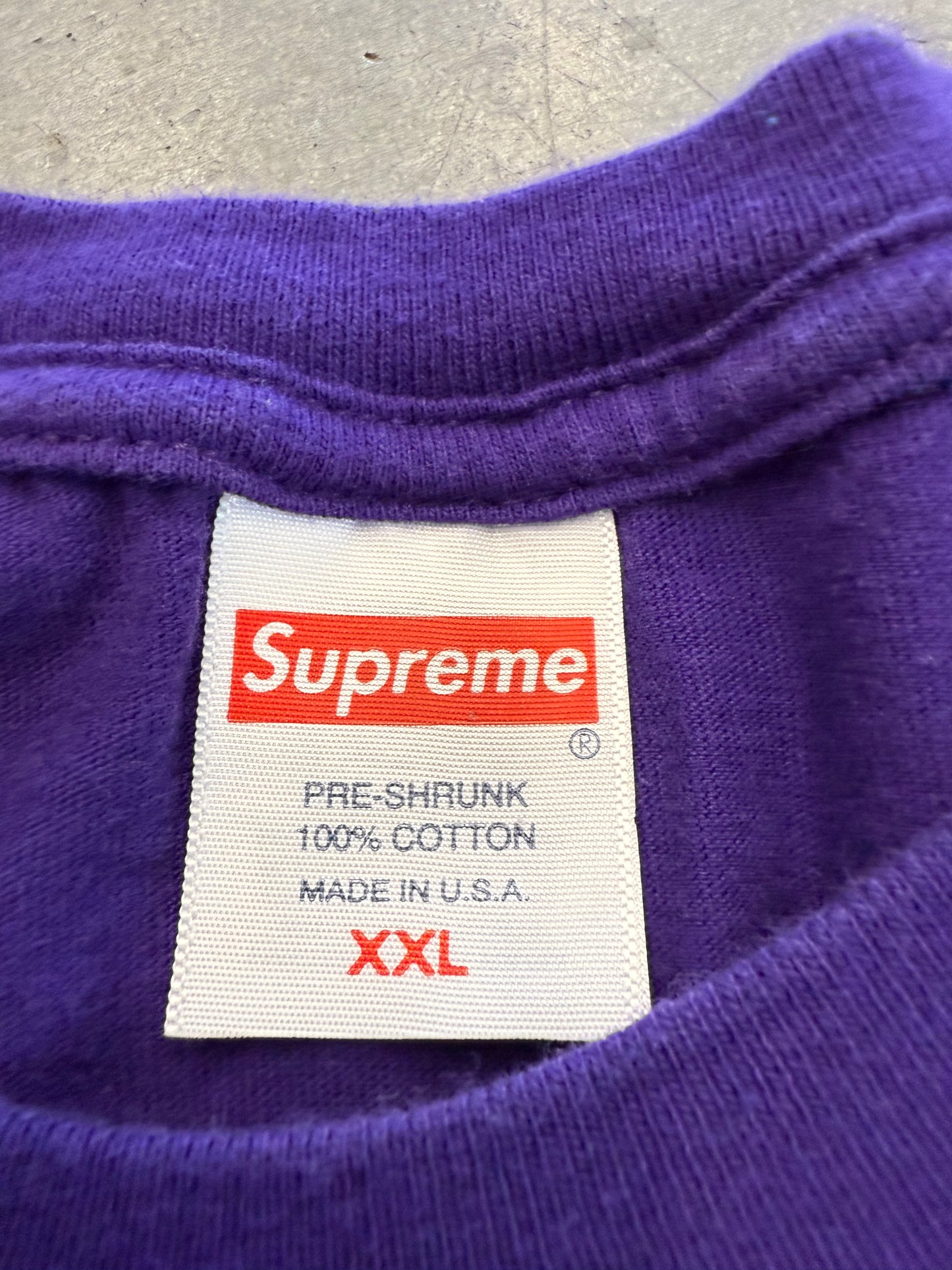 SS23 SUPREME ARABIC LOGO TEE - PURPLE