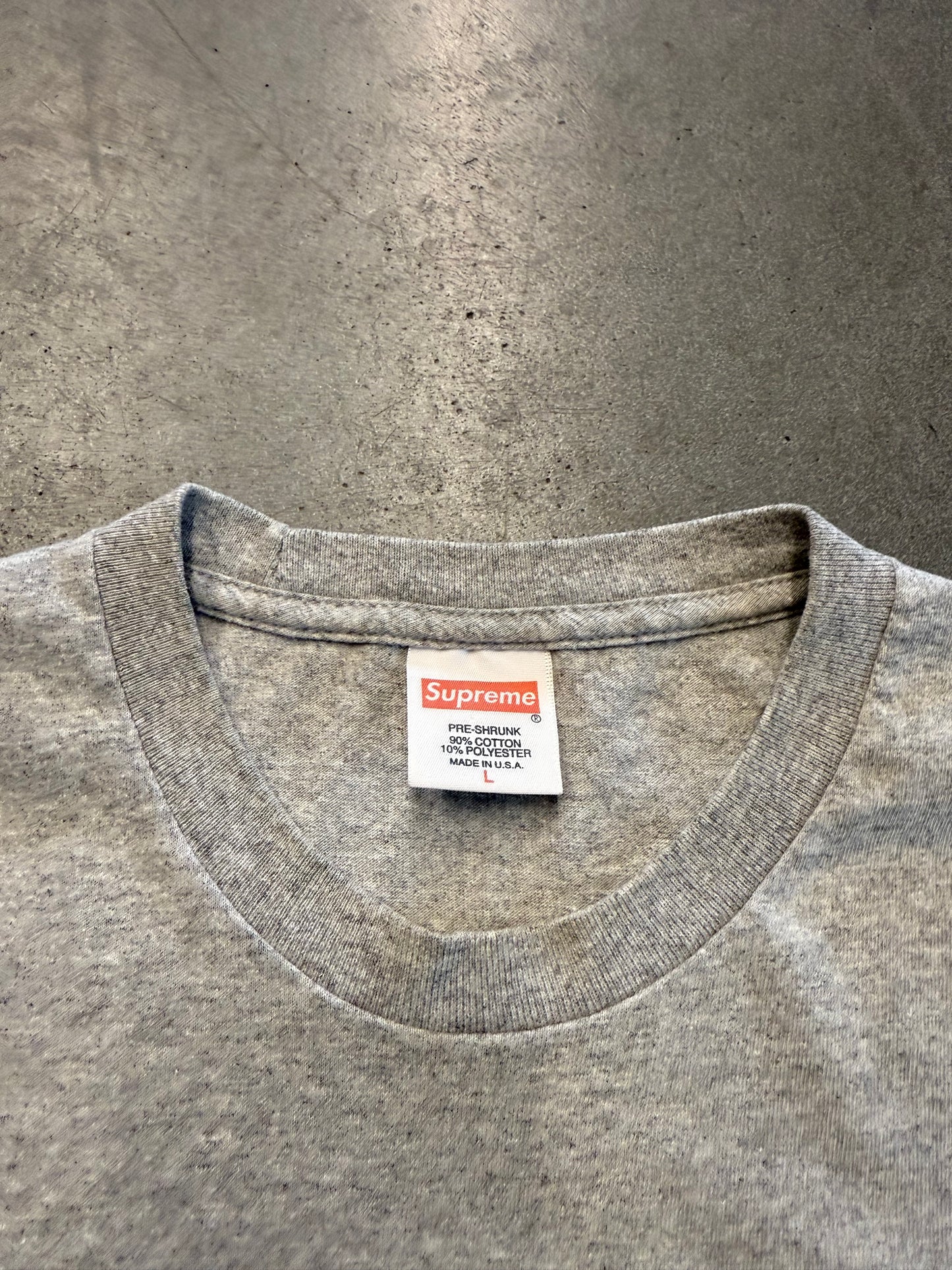 SS16 SUPREME MORRISSEY TEE (GREY) (L)