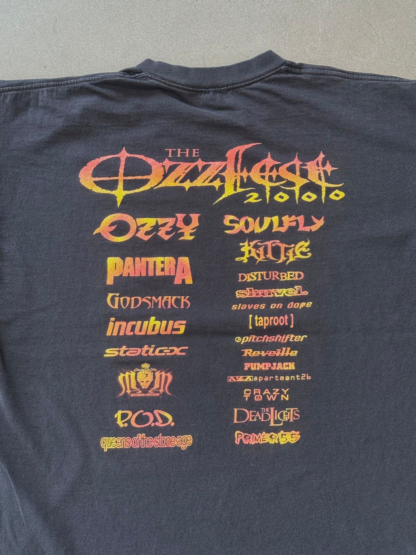 2000 OZZFEST LINEUP DEVIL HEAD LOGO TEE (PULLED TAG)