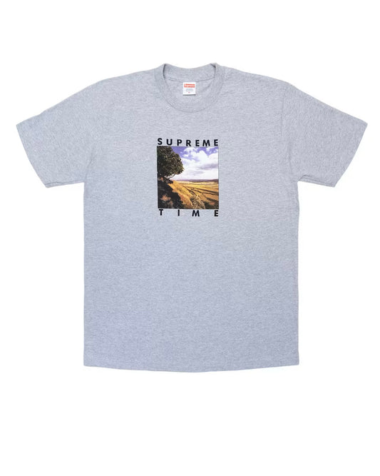 SS20 SUPREME TIME TEE GREY MEDIUM (NEW IN BAG)