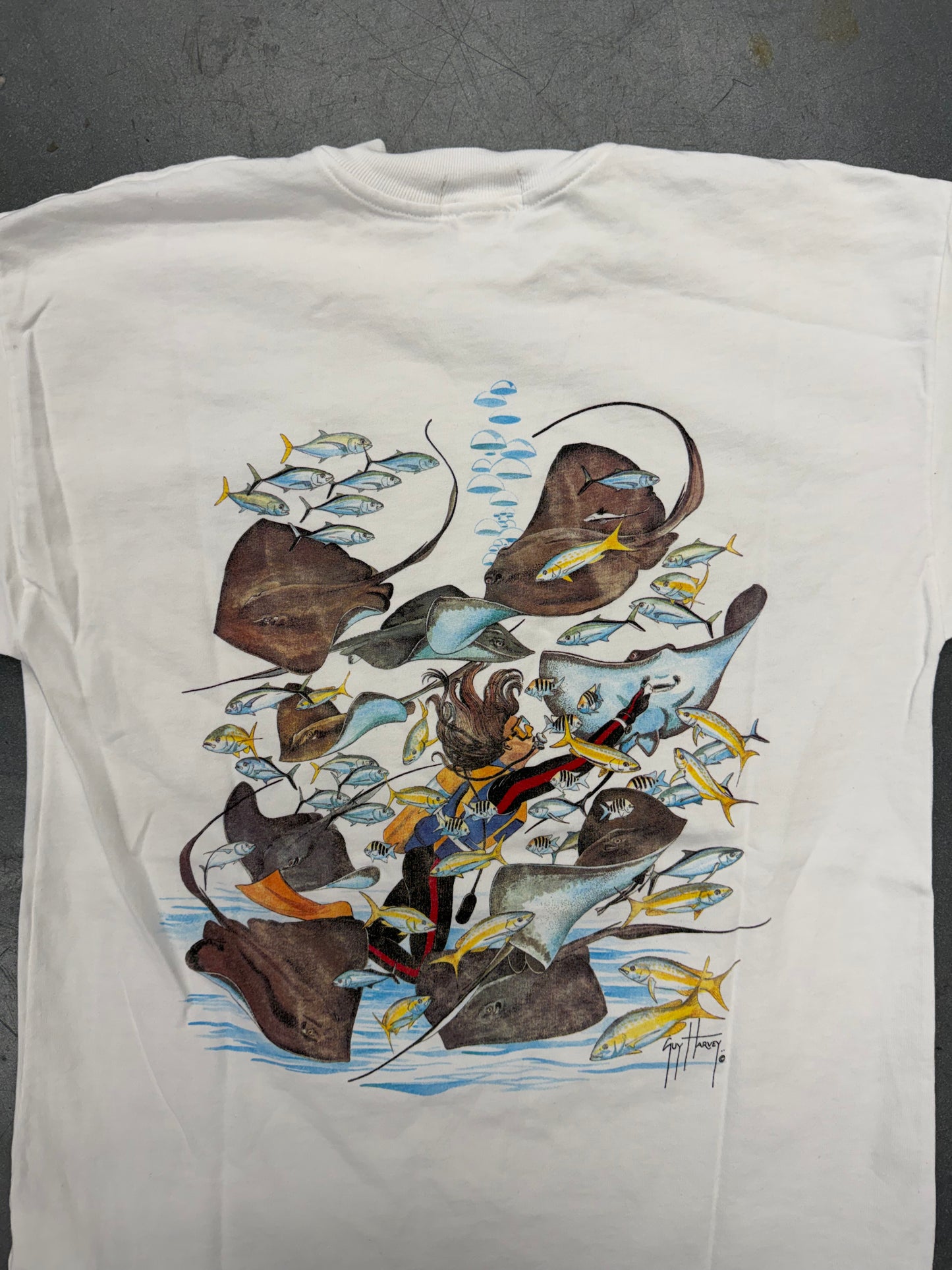 90'S GUY HARVEY STINGRAY CITY CAYMAN ISLANDS TEE (GUY HARVEY LIMITED TAG)