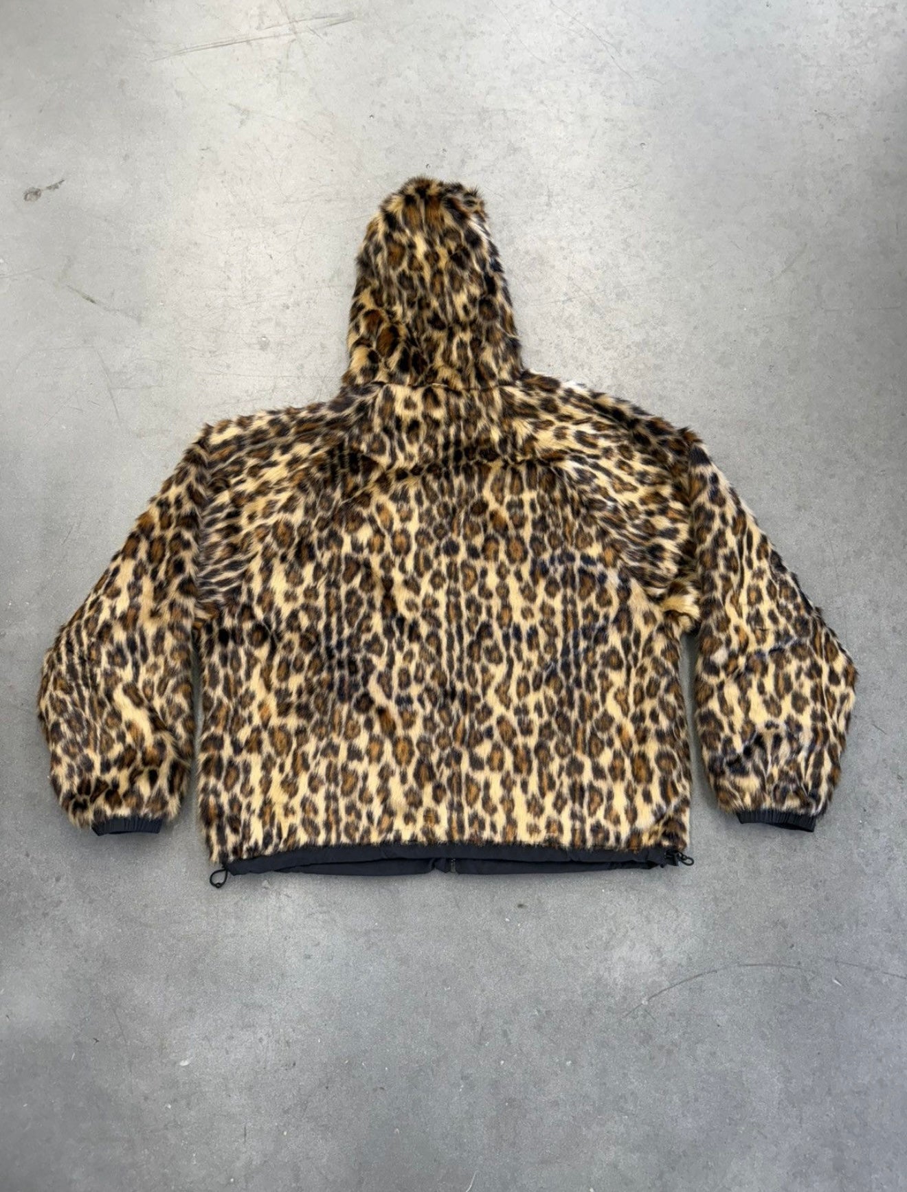 SS25 SUPREME FAUX FUR REVERSIBLE HOODED TRACK JACKET - NWT