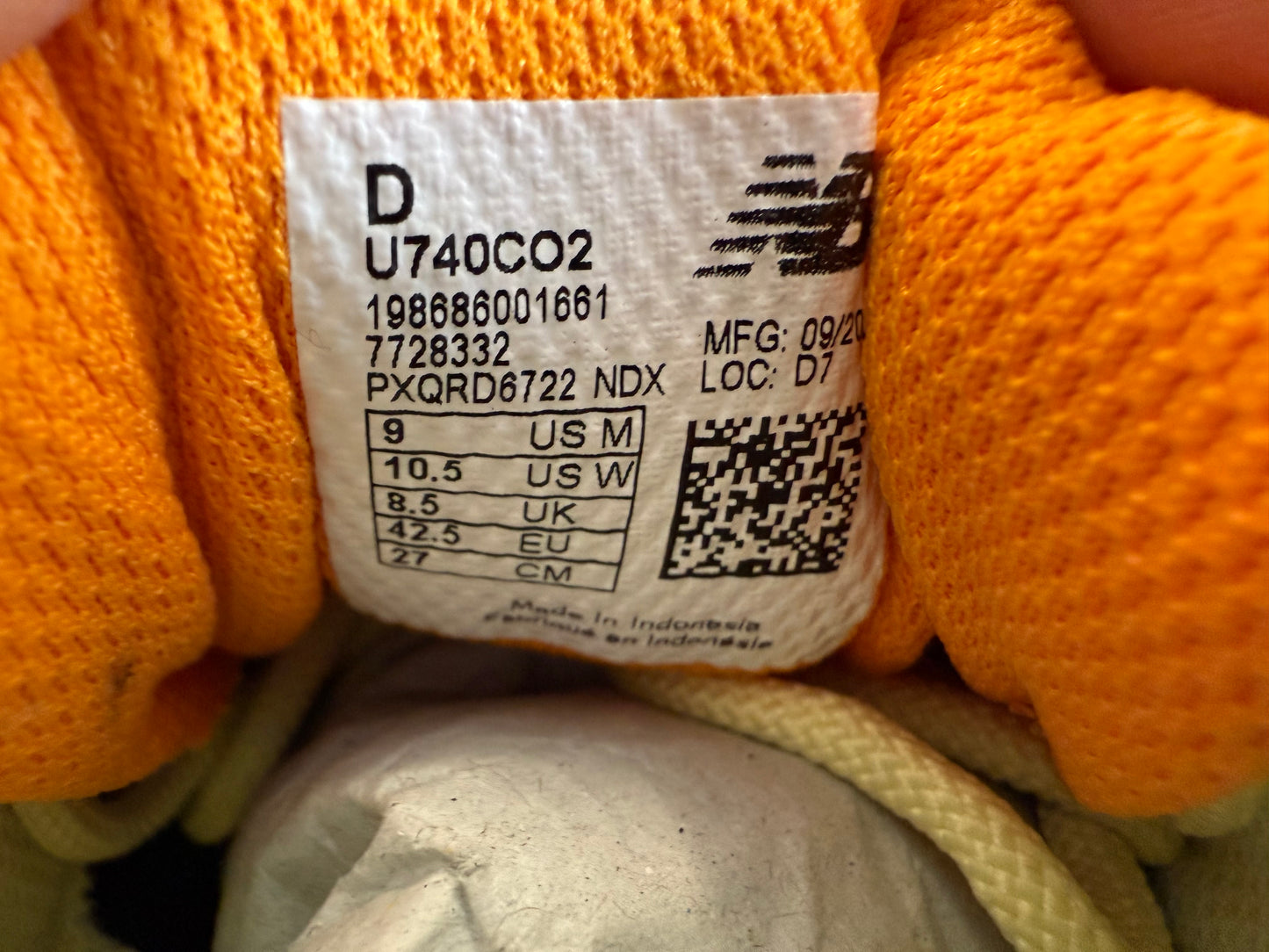 2025 SIZE 9 NEW BALANCE 740 CONCEPTS BRUT (WITH BOX)