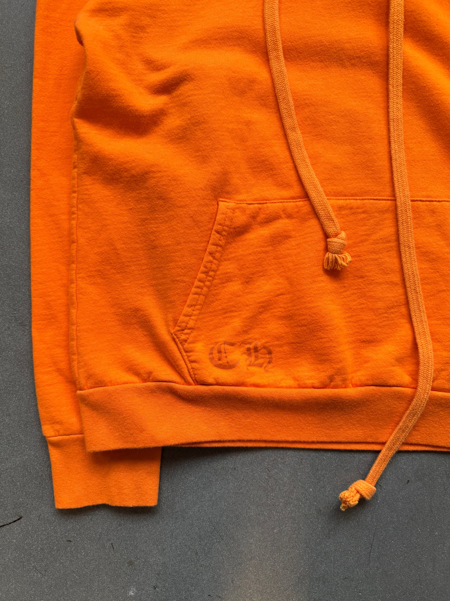 2018 CHROME HEARTS OFF-WHITE PULLOVER HOODIE - ORANGE (L)