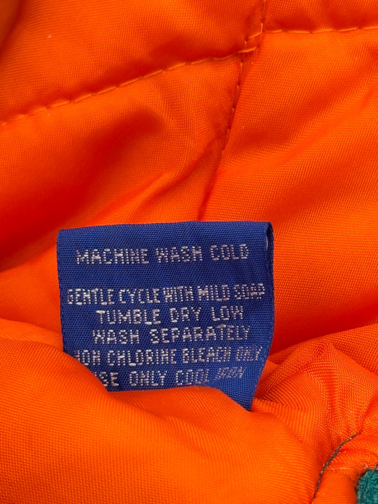 90S MIAMI DOLPHINS STARTER PRO LINE 1/2 ZIP PUFFER JACKET