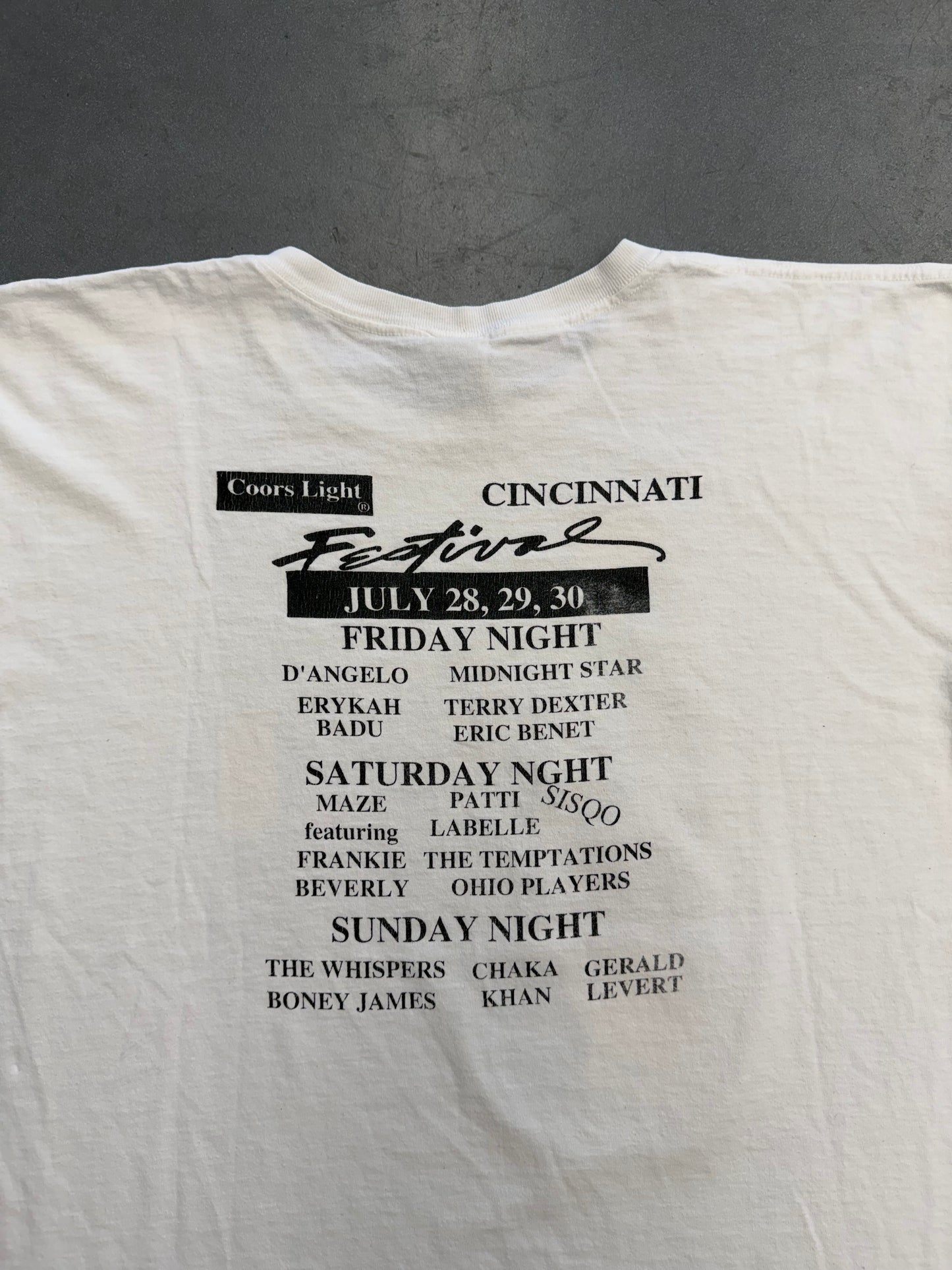 2000 CINCINNATI JAZZ FESTIVAL "THAT THONG!" TEE (FOTL TAG)