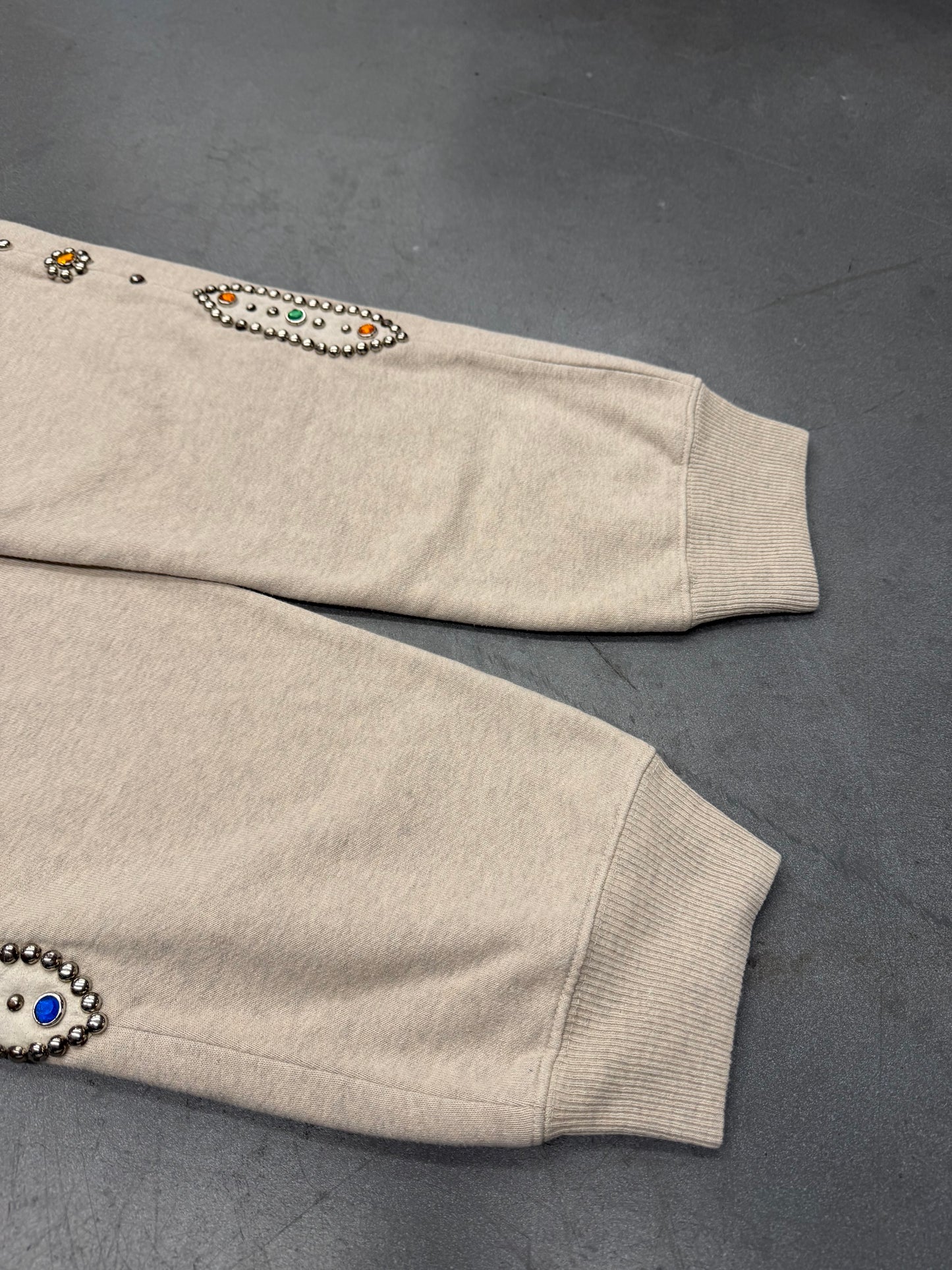 KAPITAL 12/GRANDRELLE STUDDED SWEATPANTS - HEATHER GRAY