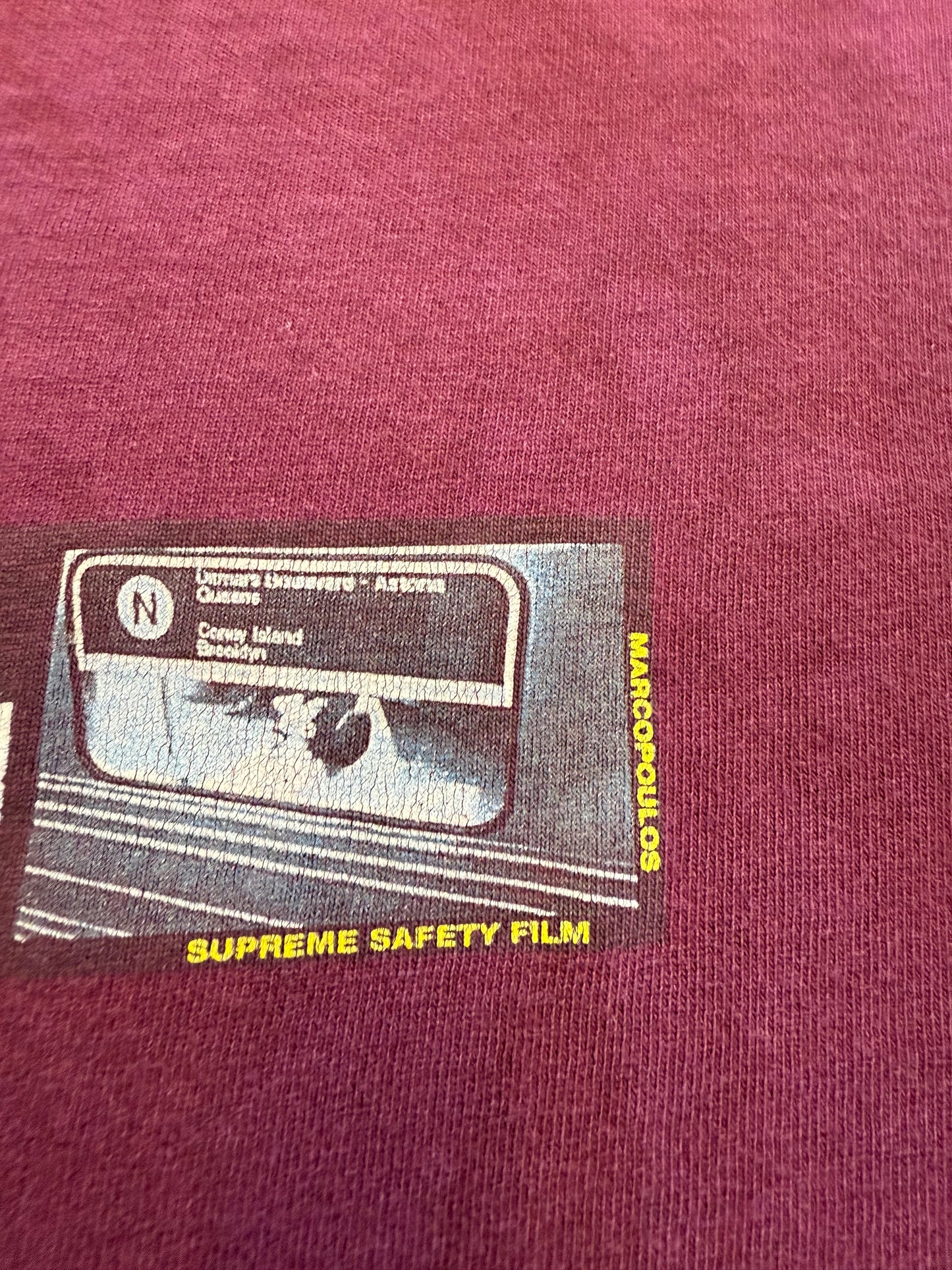 1999 SUPREME ARI MARCOPOULOS SAFETY FILM TEE