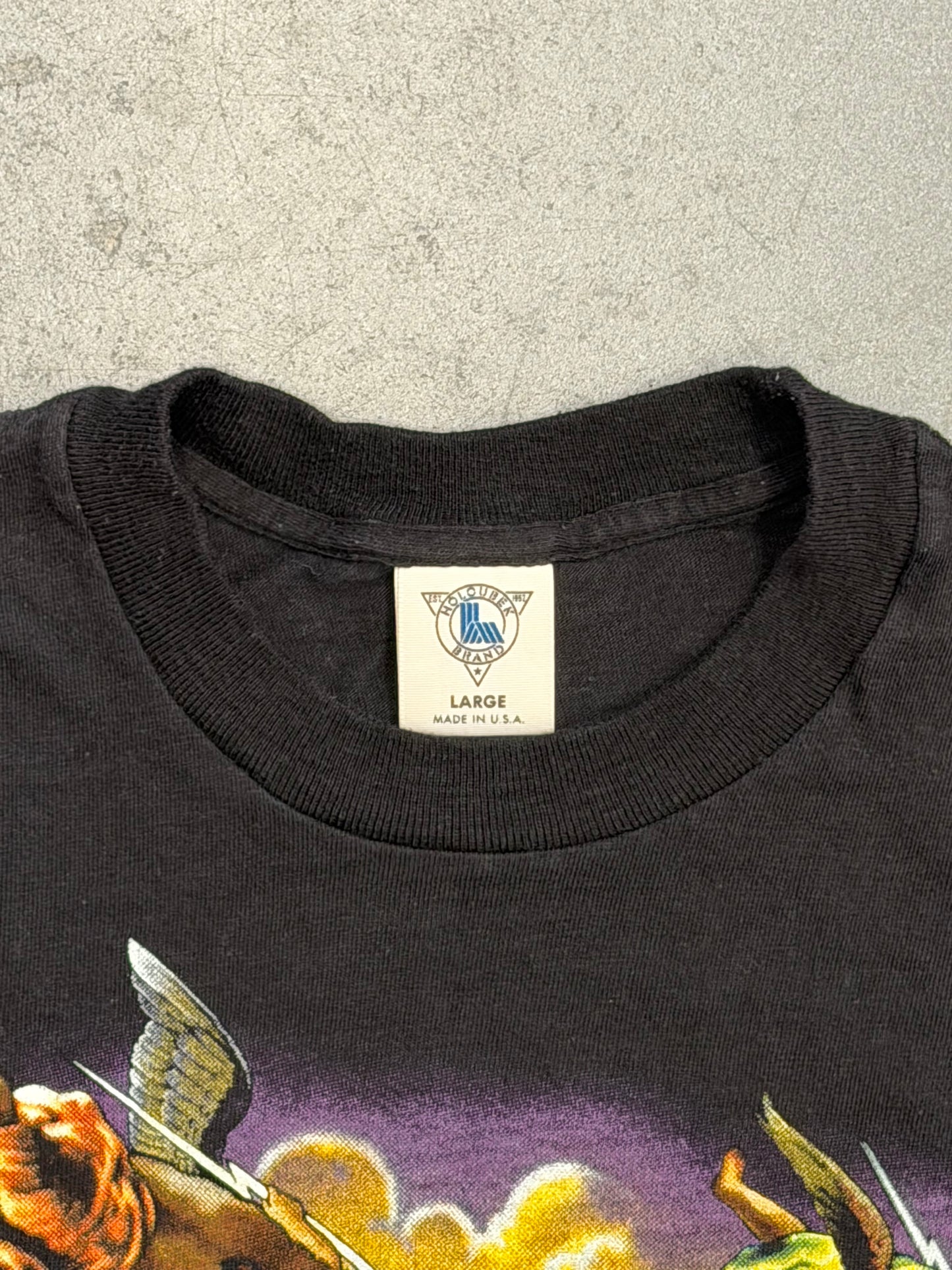 1987 ON THE EIGHT DAY, GOD CREATED HARLEY DAVIDSON LAS, VEGAS NEVADA TEE (HOLOUBEK TAG)