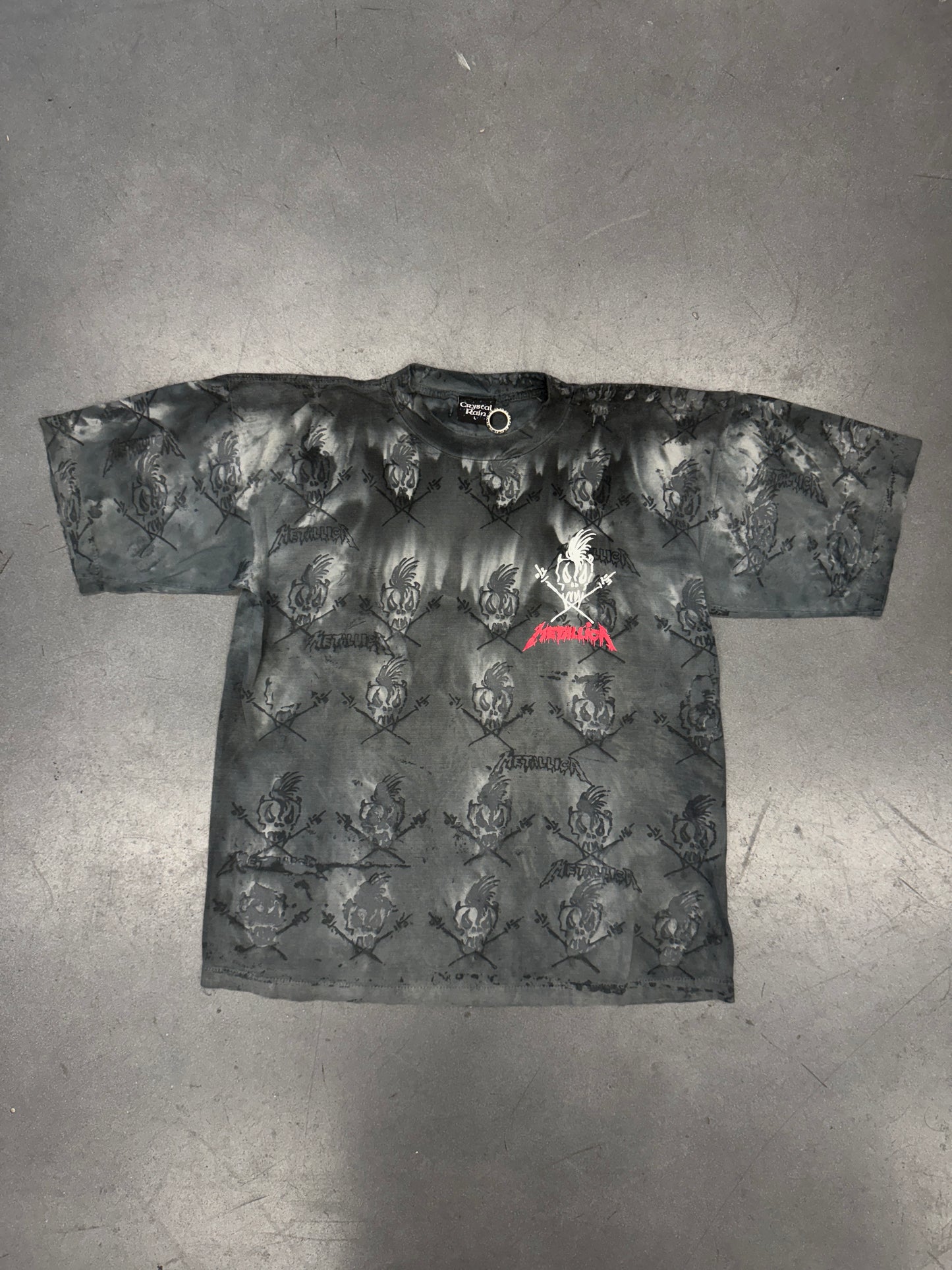 90'S METALLICA "BIRTH SCHOOL METALLICA DEATH" AOP TEE (CRYSTAL RAIN TEE)