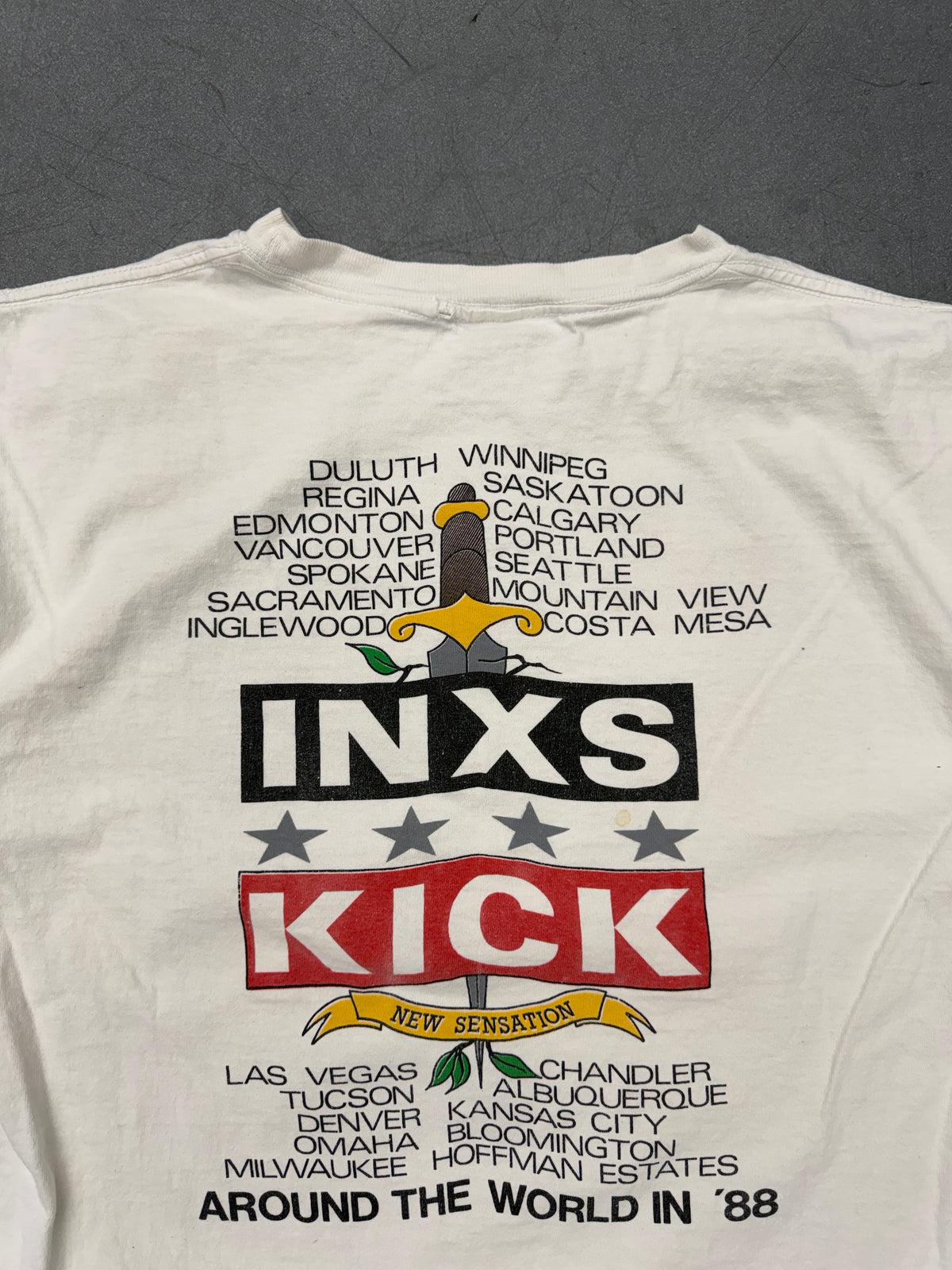 1988 INXS AROUND THE WORLD KICK TOUR (FUNSTUFF TAG)