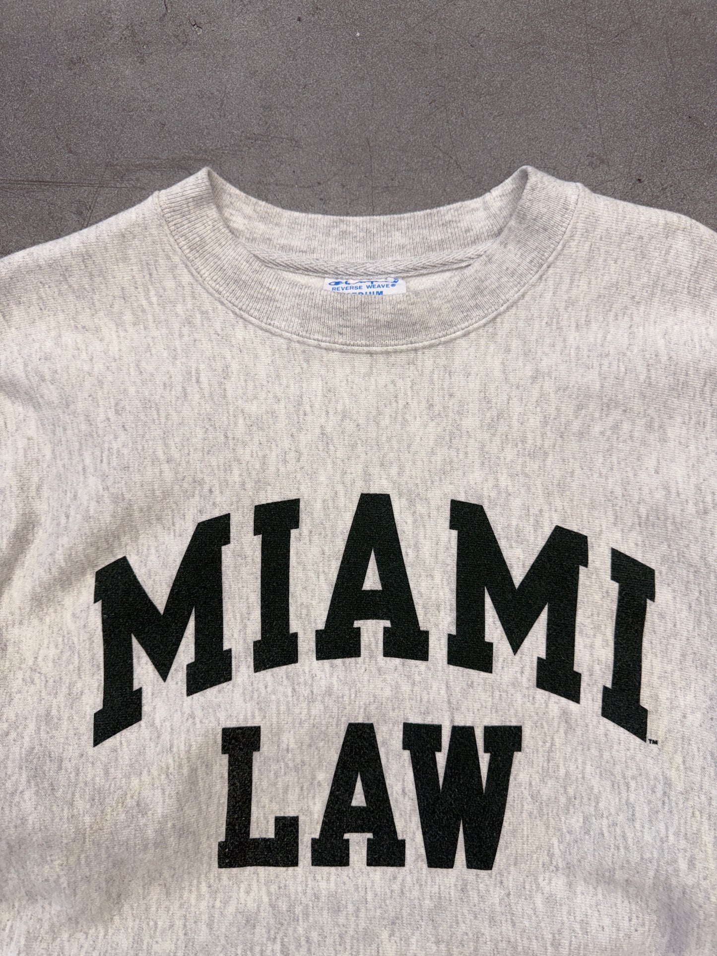 MIAMI LAW CREWNECK (CHAMPION REVERSE WEAVE TAG)
