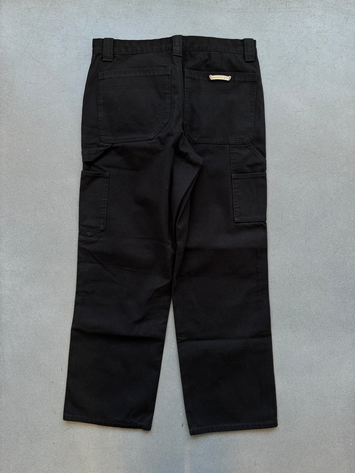 CHROME HEARTS CARPENTER DOUBLE KNEE HEAVYWEIGHT CANVAS PANTS (34) (NEW)