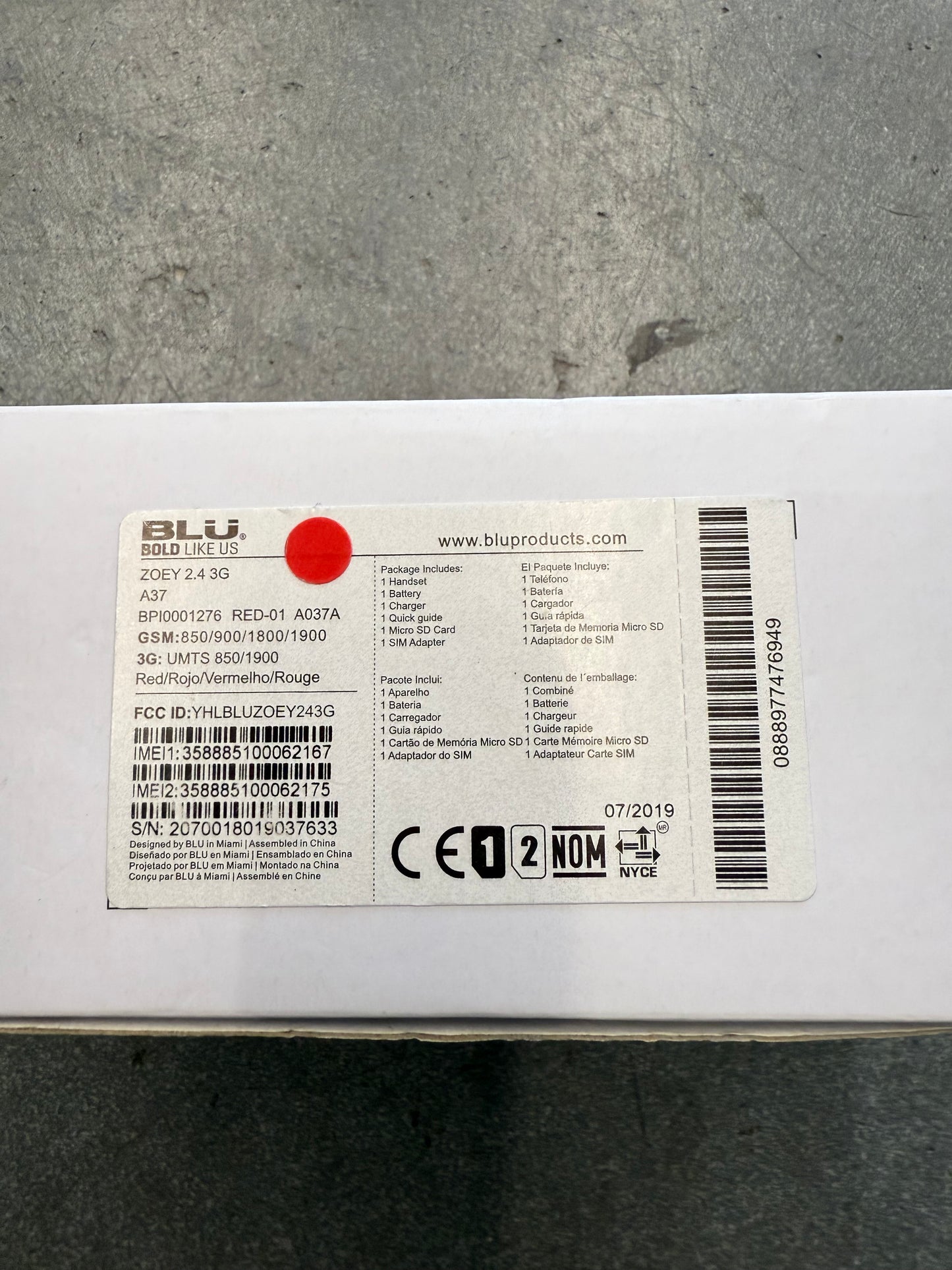 FW19 SUPREME BURNER PHONE (NEW IN BOX) - RED