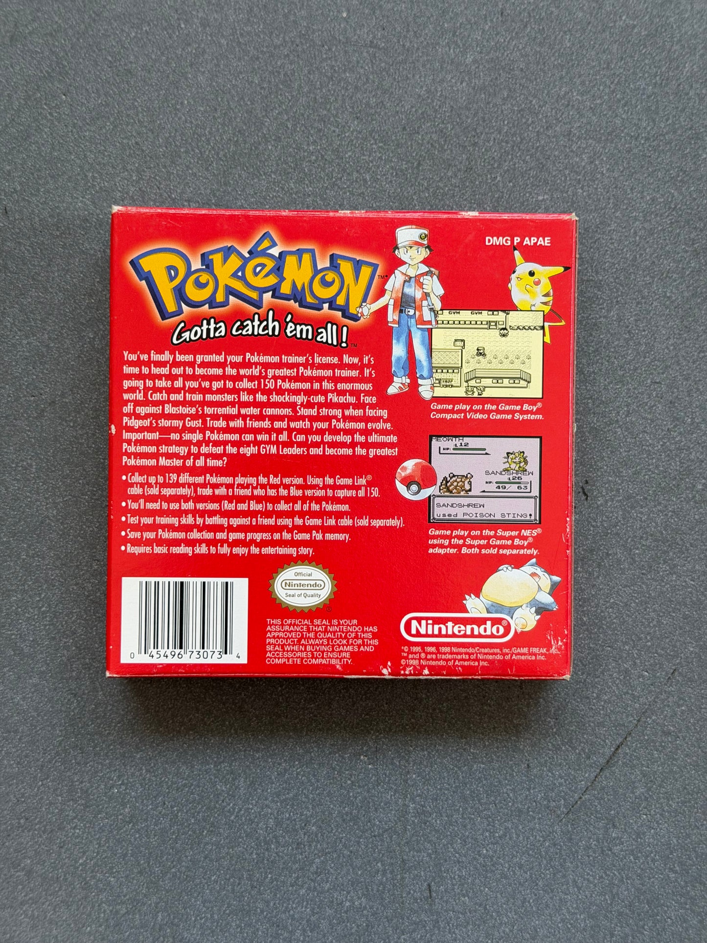 POKEMON RED VERSION NINTENDO GAMEBOY (CIB) COMPLETE IN BOX
