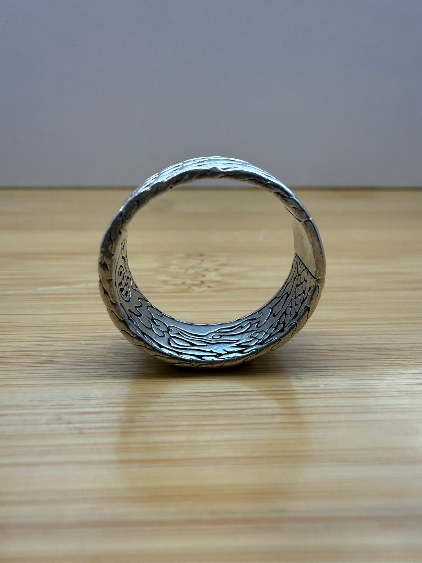JOHN HARDY DISCONTINUED DRAGON SCALE SILVER RING