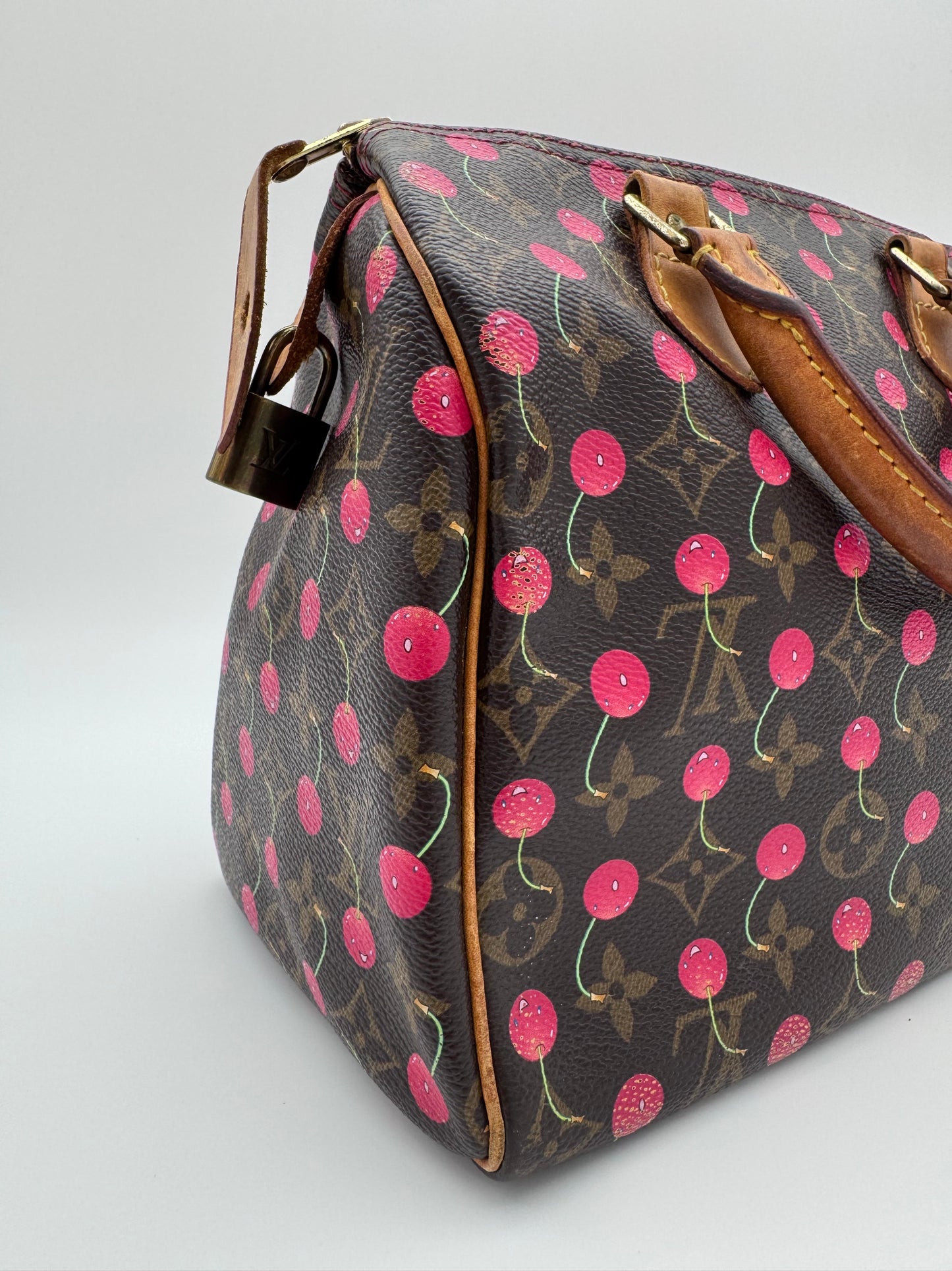 2005 LOUIS VUITTON LV CHERRY MONOGRAM MURAKAMI SPEEDY 25 VINTAGE