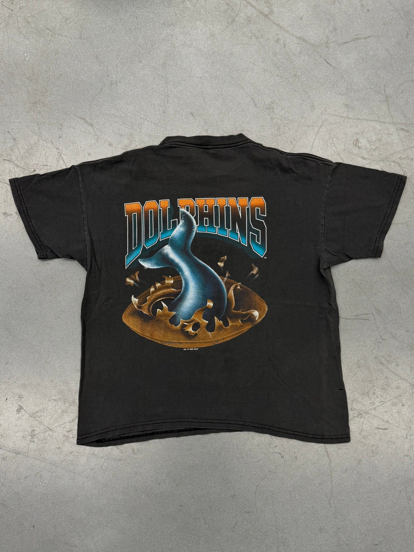 1995 MIAMI DOLPHINS NFLP BREAKTHROUGH FADED TEE (PULLED TAG)