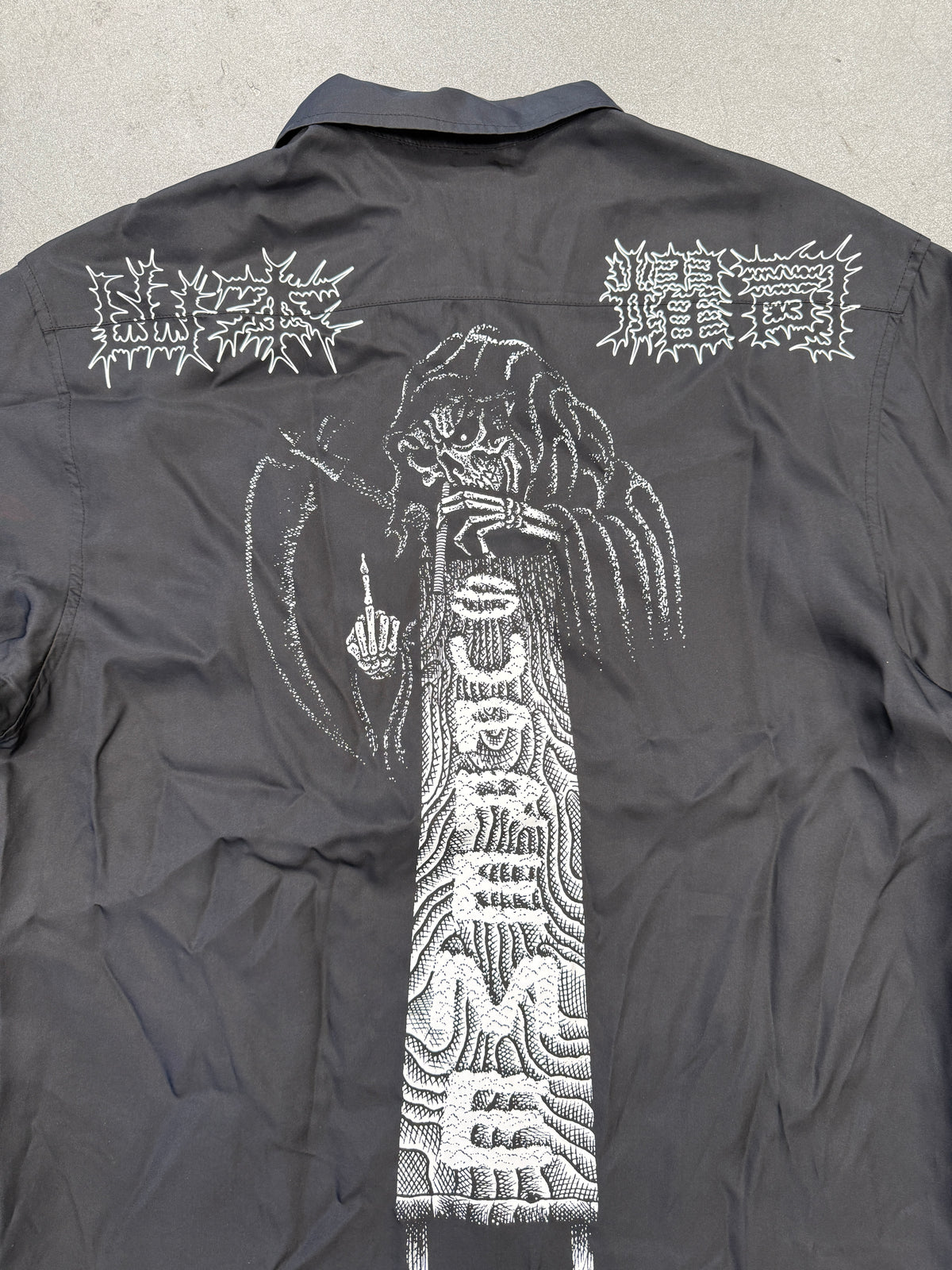 FW25 SUPREME Y'S BY YOHJI YAMAMOTO SILK ZIP UP S/S SHIRT
