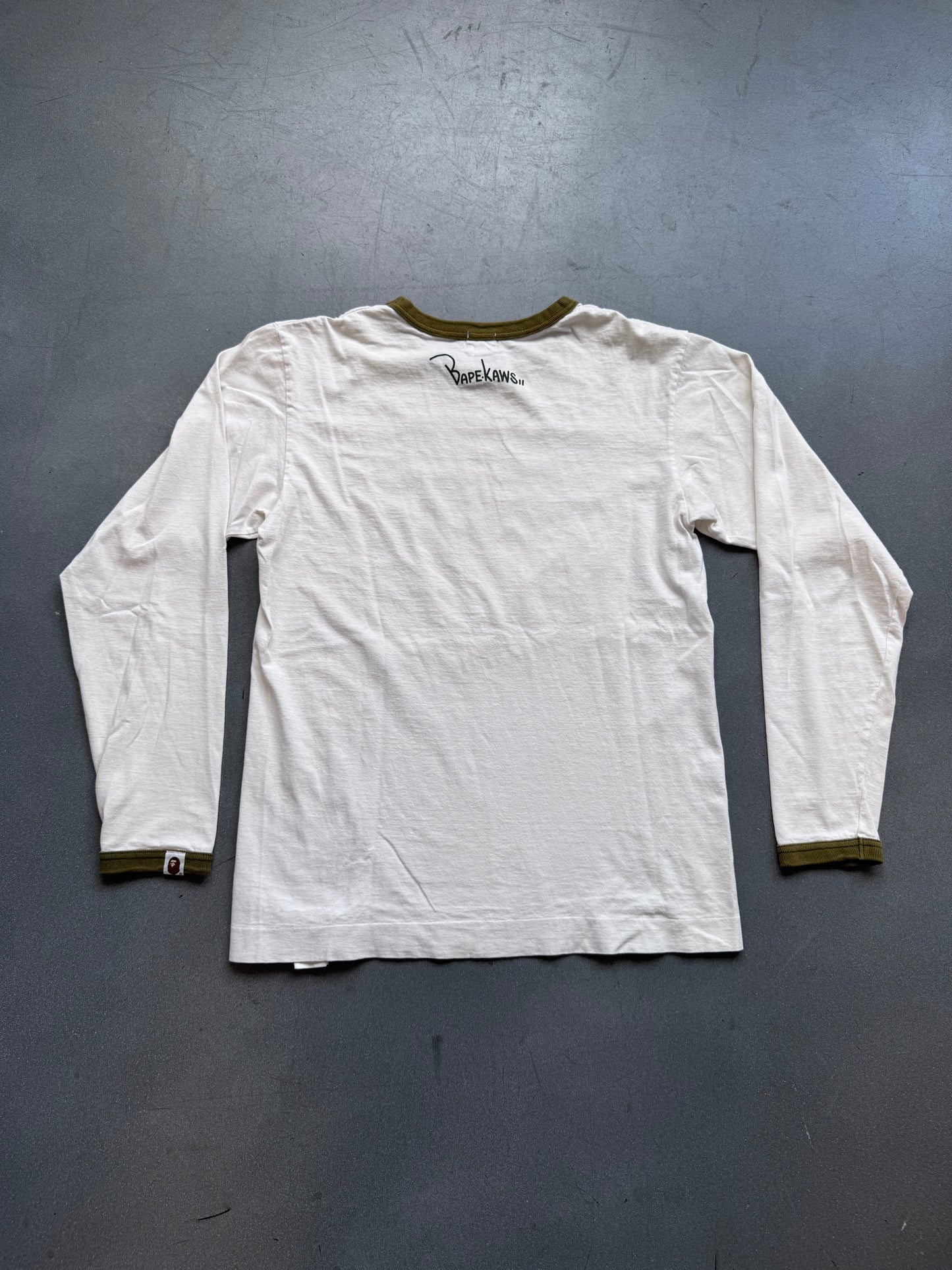 A BATHING APE BAPE KAWS APE SHALL NEVER KILL APE LS RINGER TEE