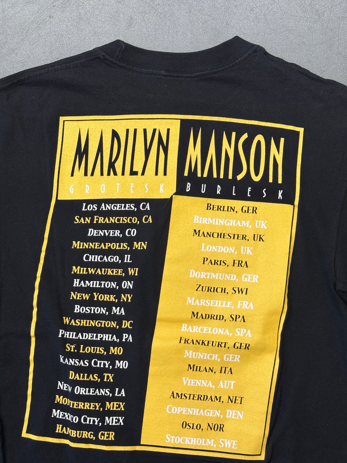 2003 MARILYN MANSON "THE GOLDEN AGE OF GROTESQUE" TEE (M&O HEAVYWEIGHT TAG)
