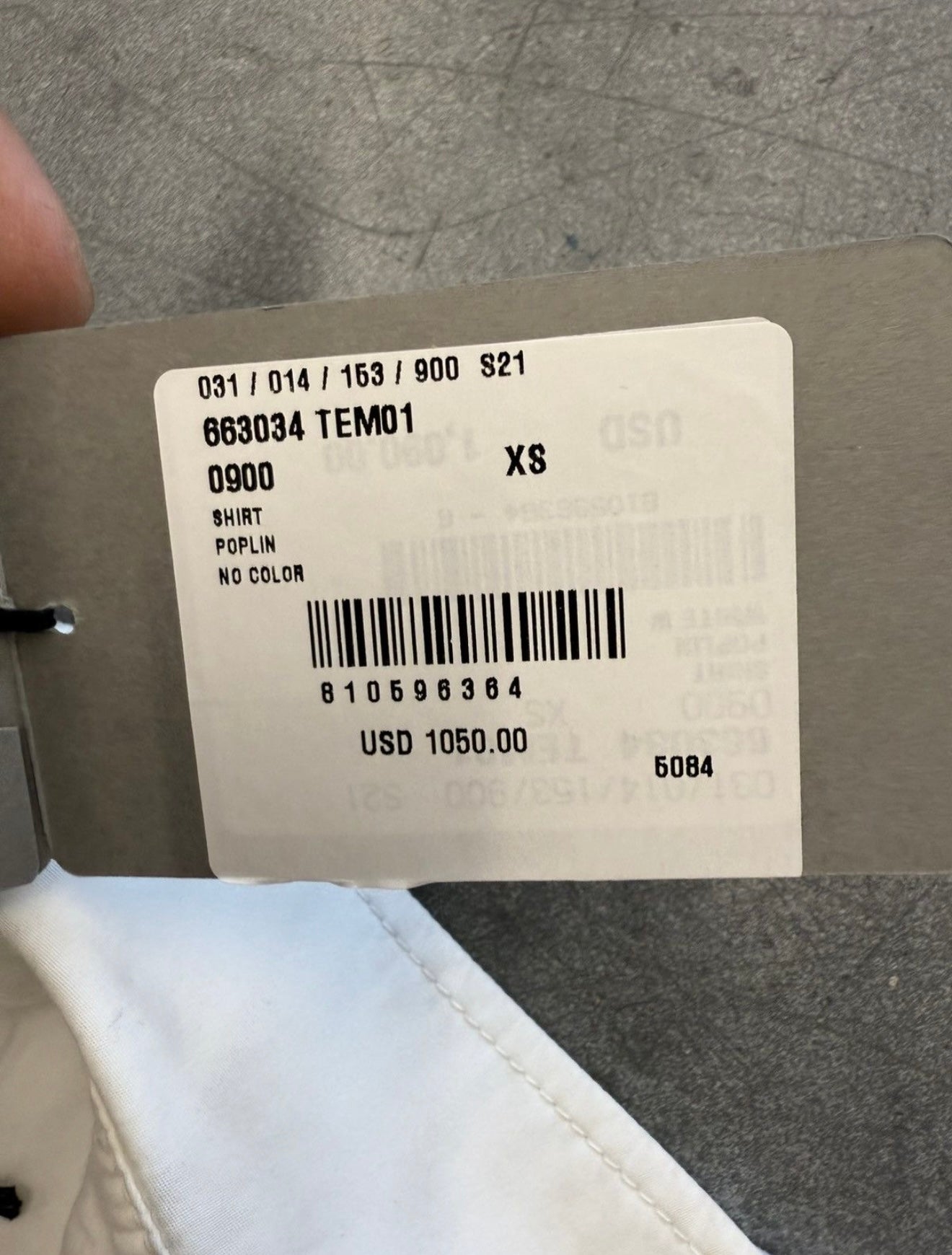 BALENCIAGA TWISTED WHITE POPLIN BUTTON UP SHIRT XS NWT