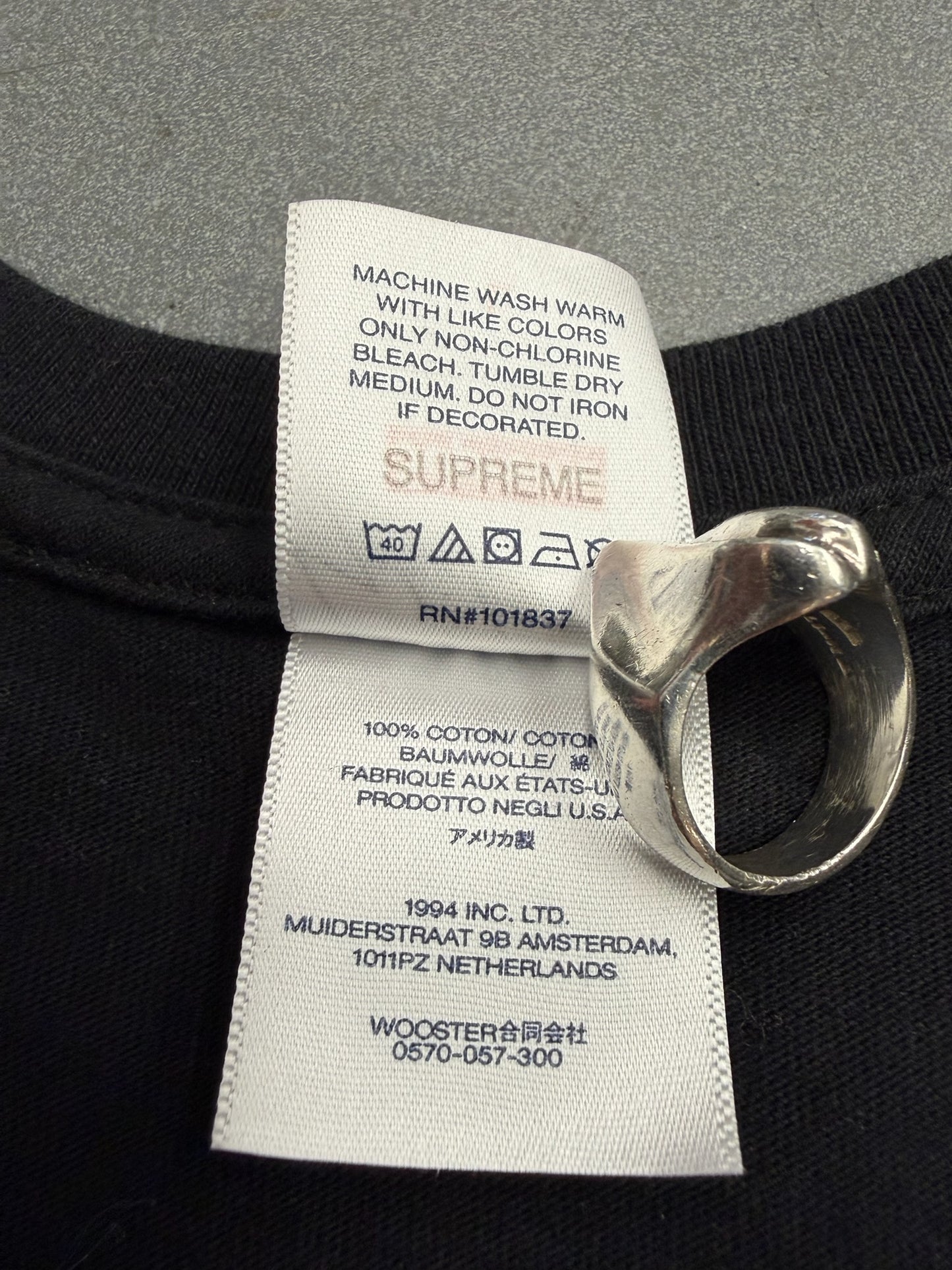 FW22 SUPREME YOHJI YAMAMOTO PUMPKIN TEE - BLACK