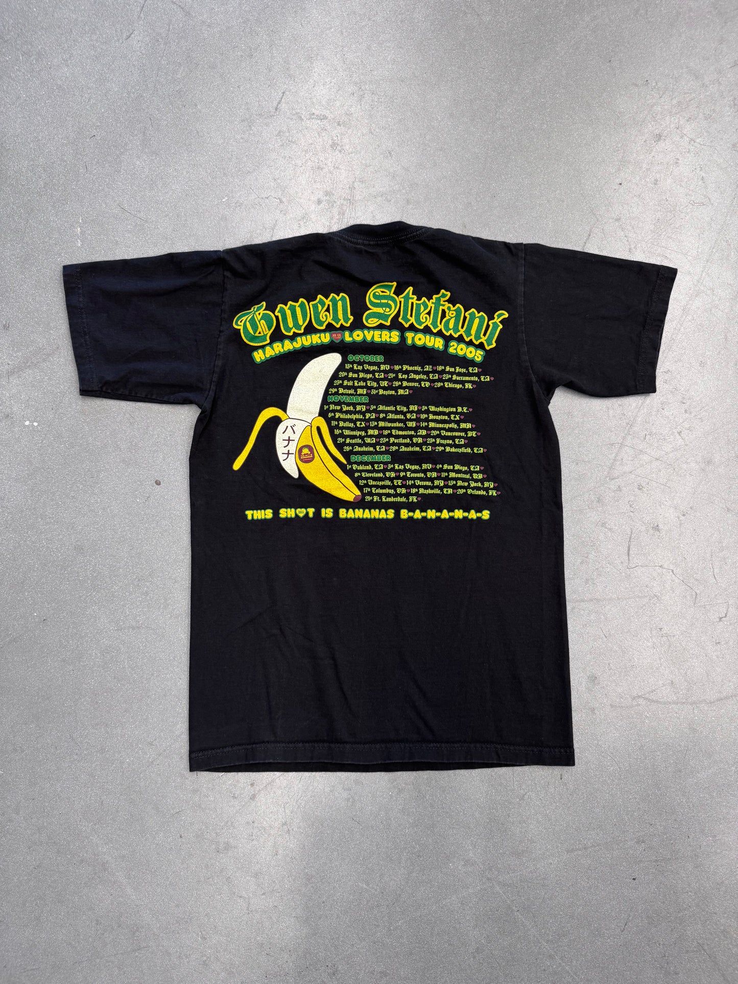 2005 GWEN STEFANI HARAJUKU LOVERS TOUR BANANAS MULLET TEE (CYGNUS TAG)
